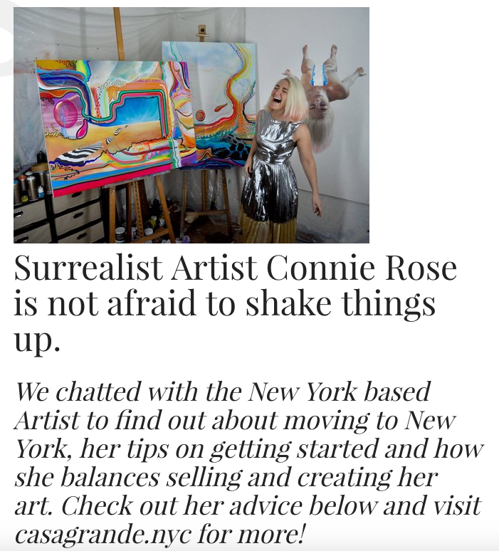 CASAGRANDE: Surrealist Artist Connie Rose on moving to New York