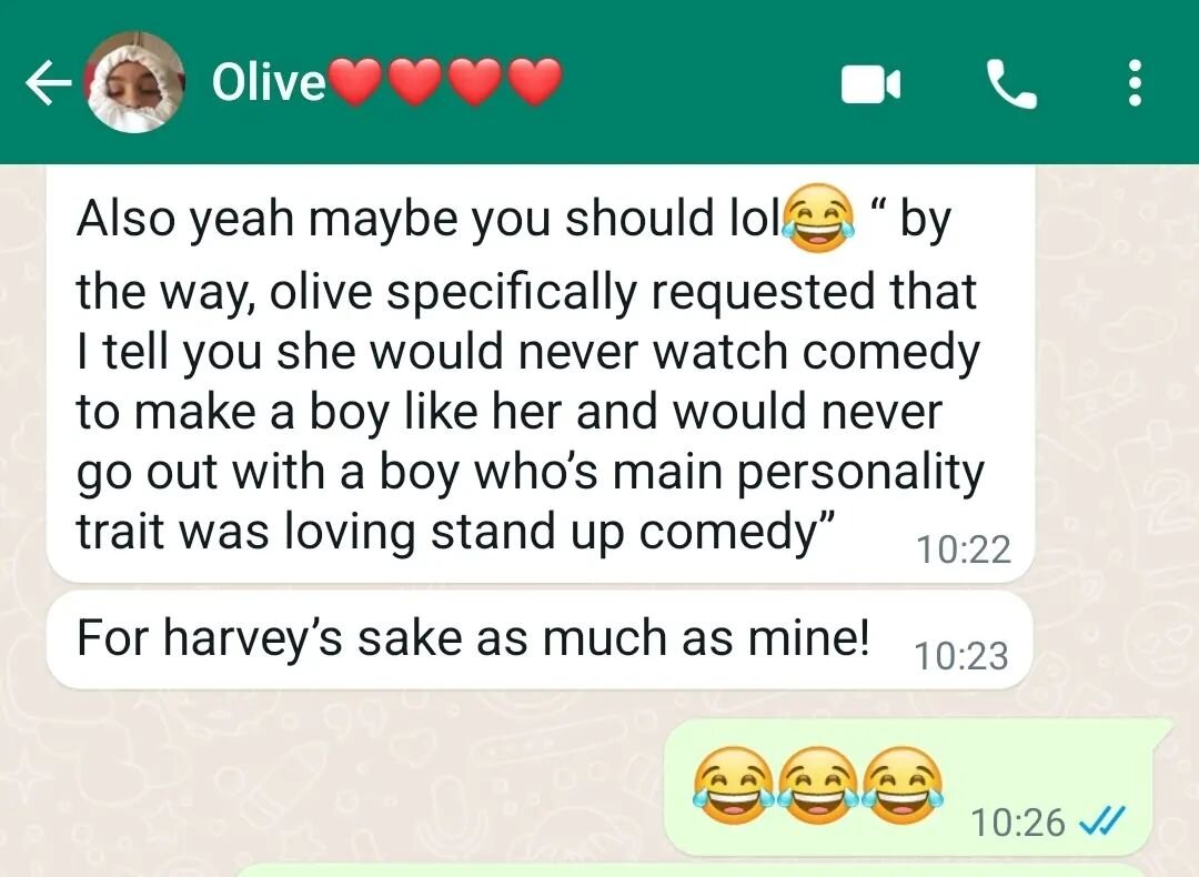 Okay, now that the run is over I can release this very important statement by @olivecarrick, regarding the dynamics of her relationship with &quot;Leo&quot;. 😂😂😂