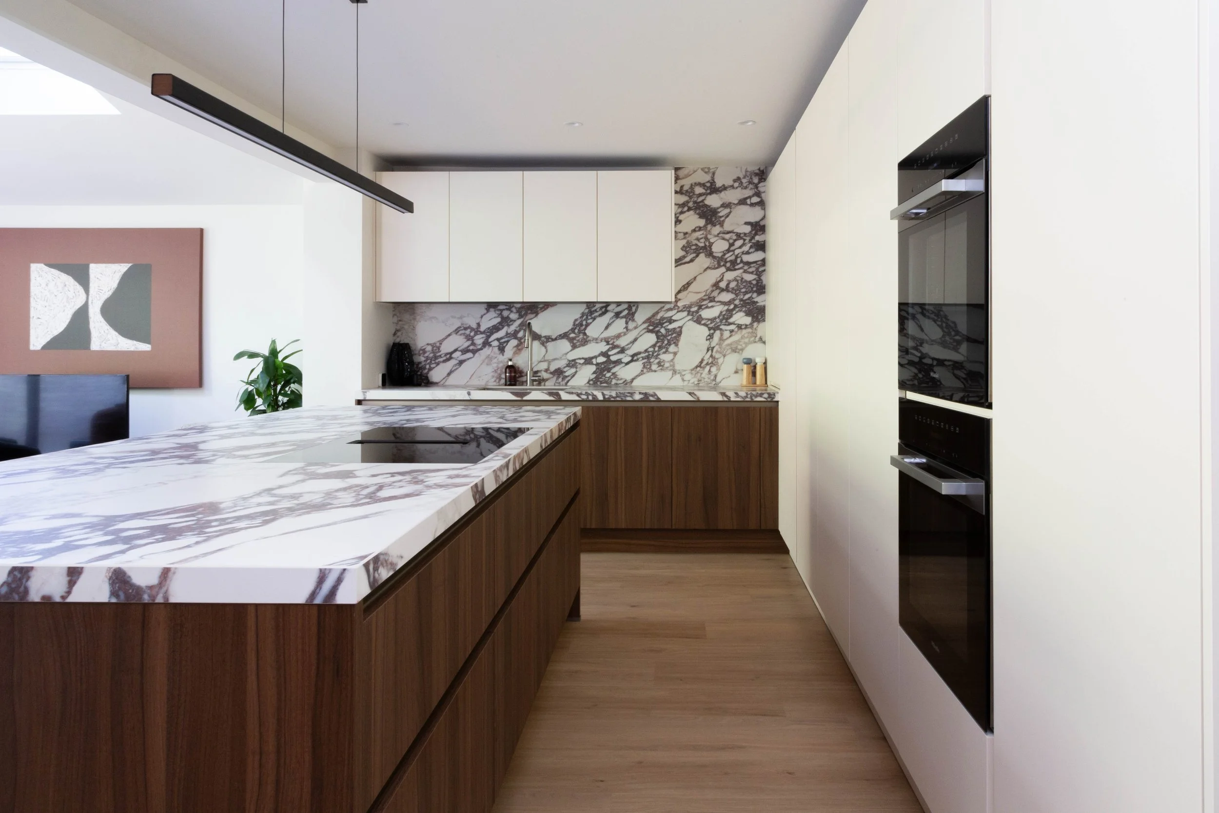 West London Wood Veneer Calacatta Marble Kitchen-1483.jpg