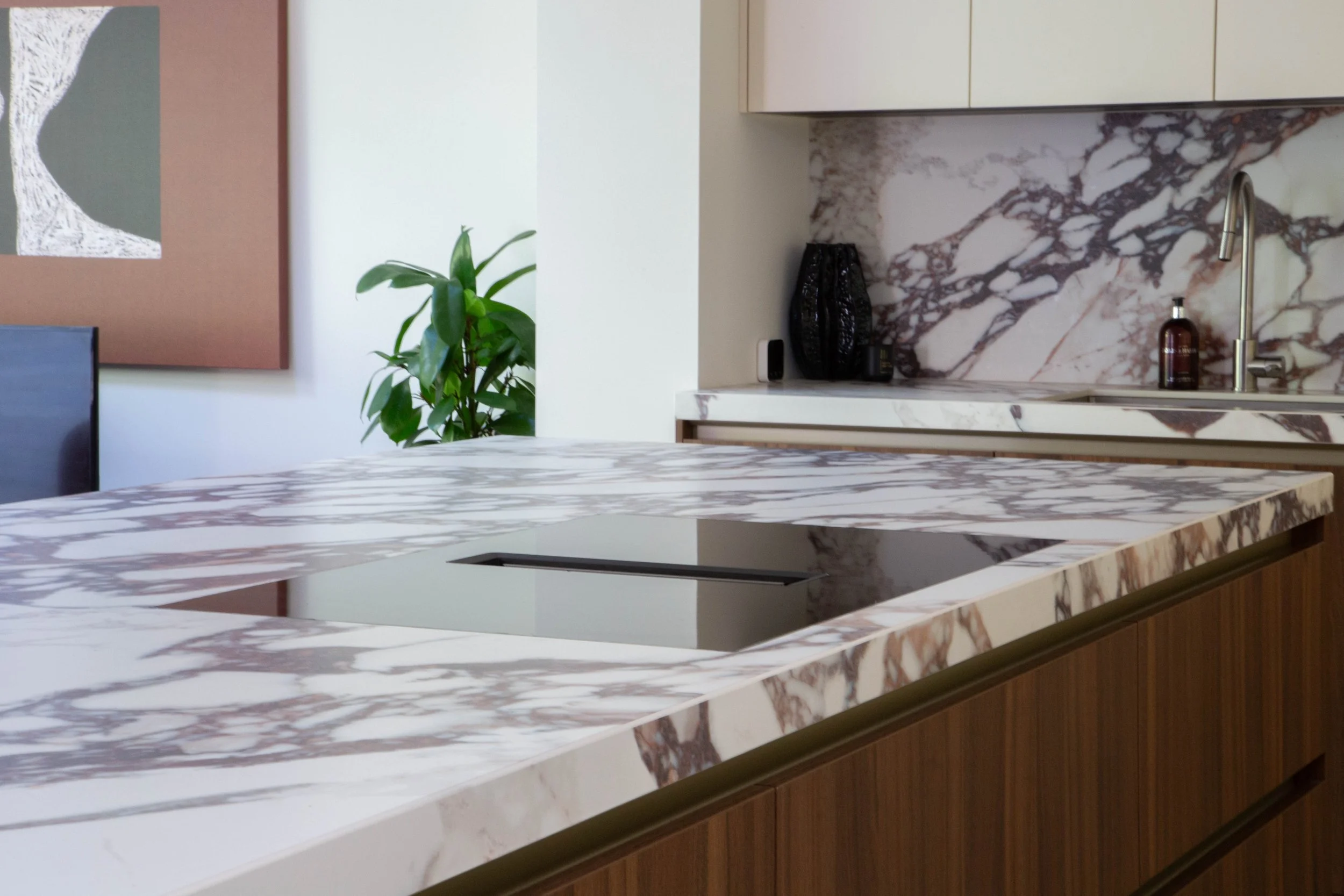 West London Wood Veneer Calacatta Marble Kitchen-1488.jpg