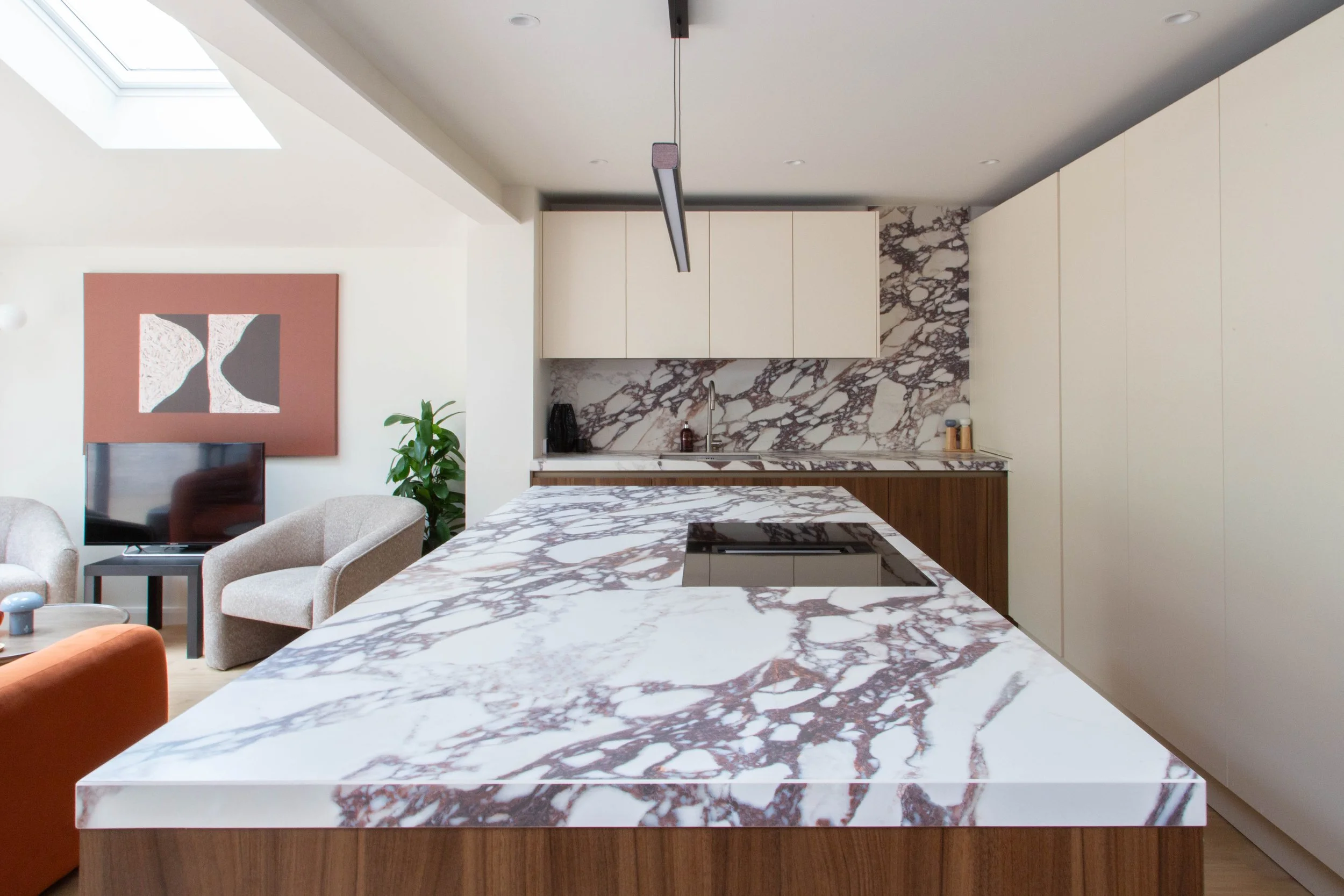 West London Wood Veneer Calacatta Marble Kitchen-1523.jpg