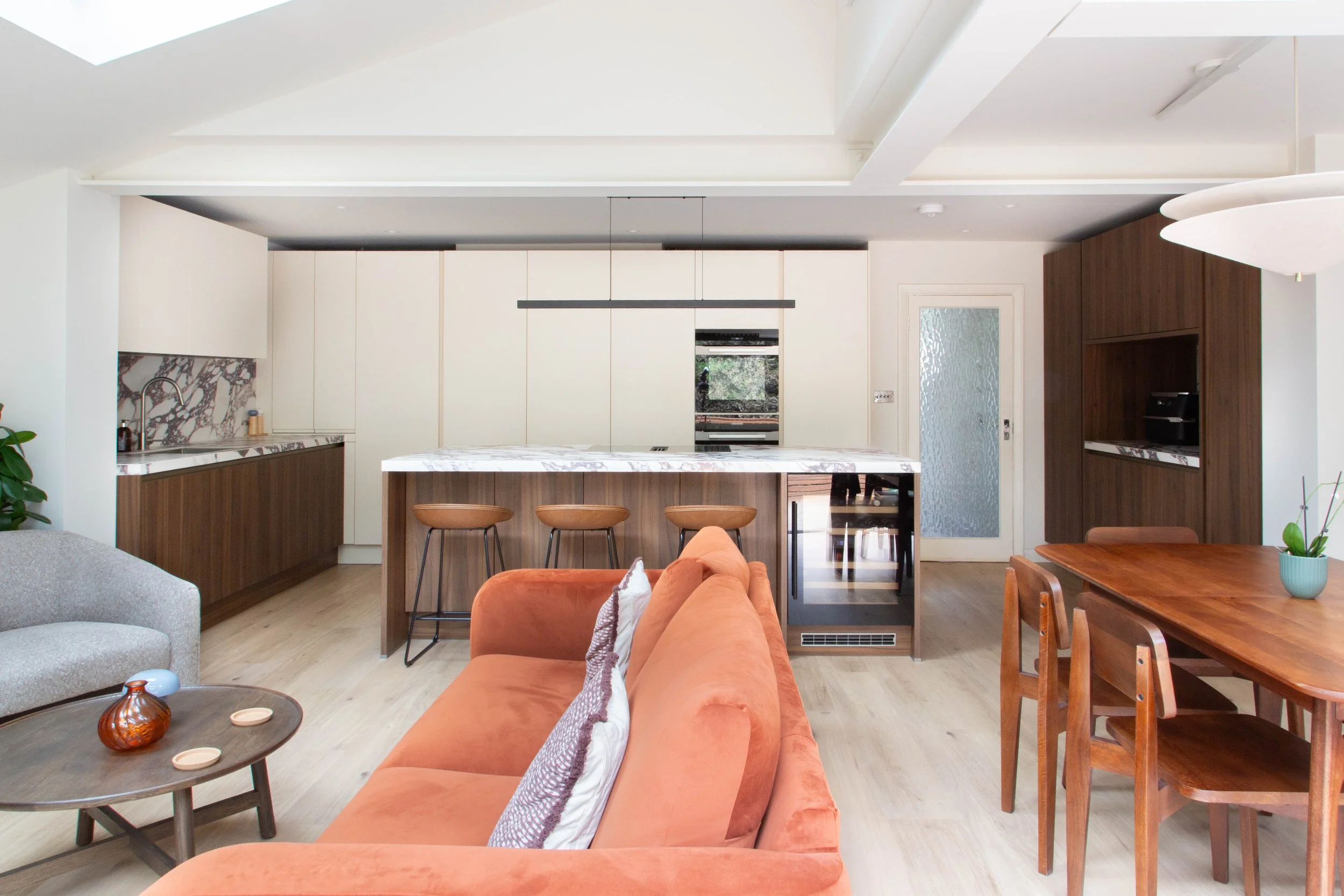 West London Wood Veneer Calacatta Marble Kitchen-1584.jpg