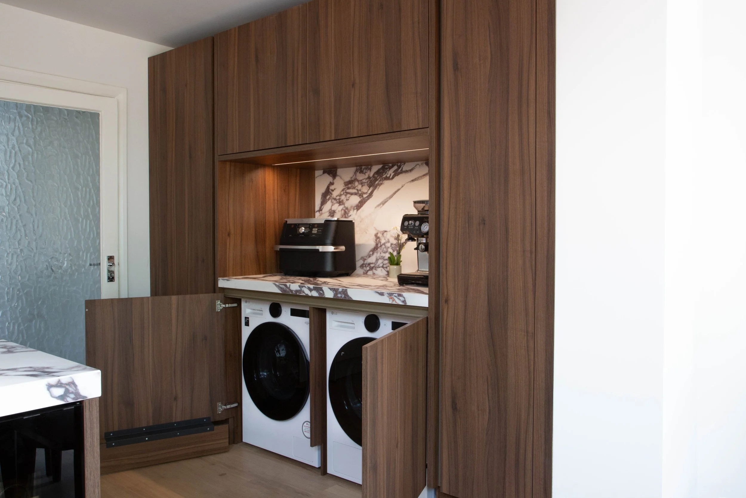West London Wood Veneer Calacatta Marble Kitchen-1678.jpg