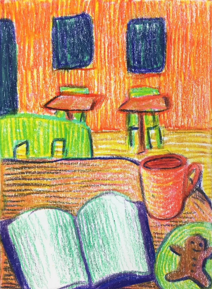 "Ticket to Edinburgh" (Detail), Izzy Peterson, 2018