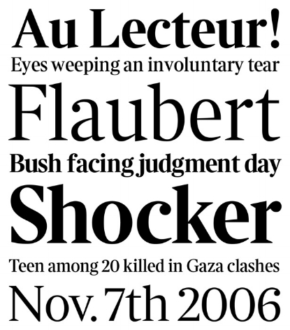 The Times, Times Modern typeface