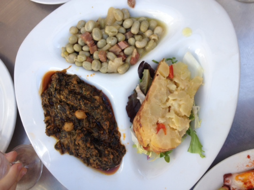 A trio of vegetarian tapas