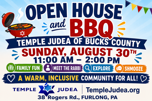 Temple Judea Open House & Welcome Back BBQ