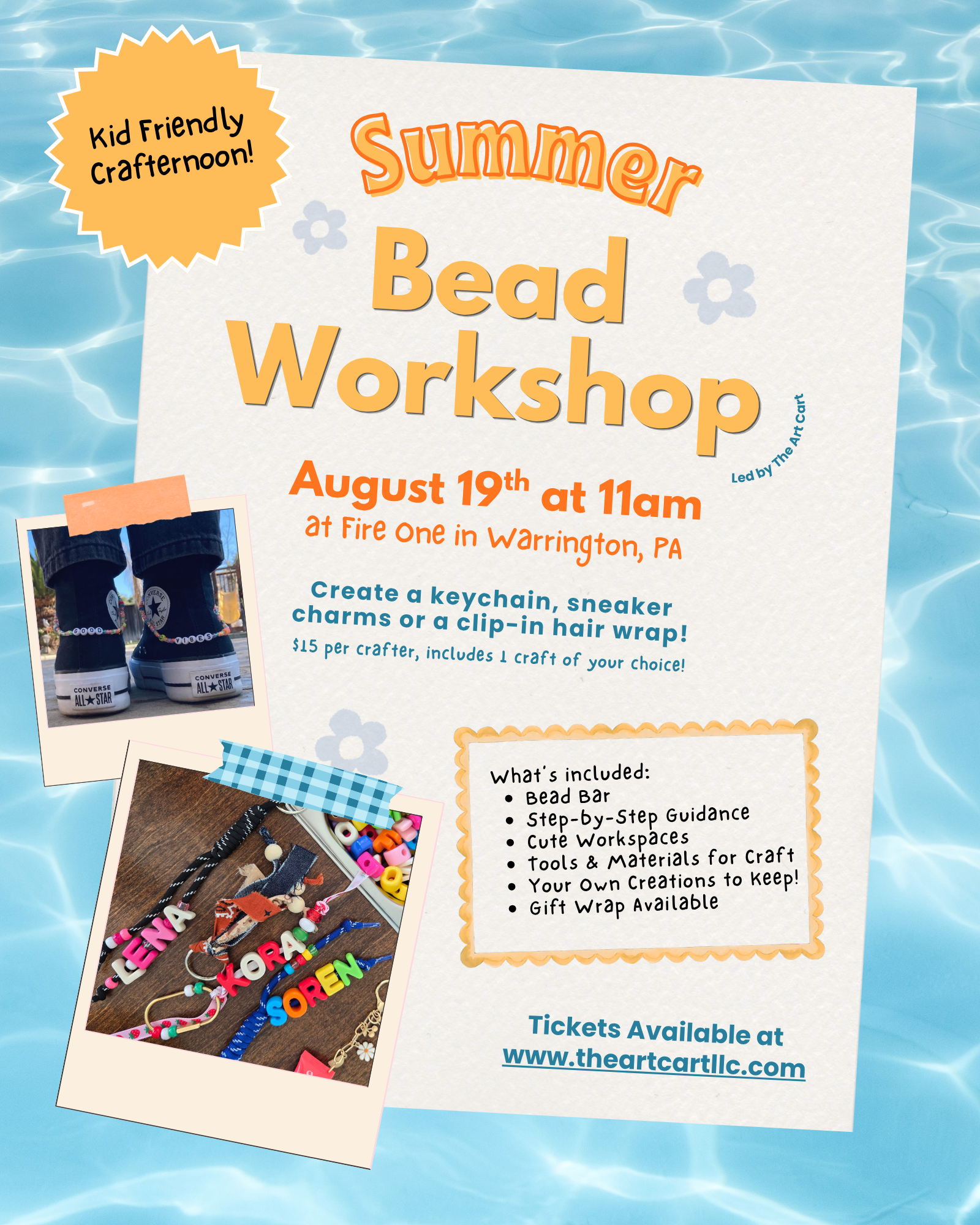 Summer Bead Workshop 8/19 with The Art Cart
