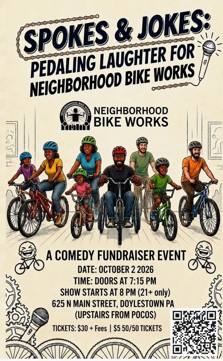 Spokes &amp; Jokes: Pedaling Laughter for Neighborhood Bike Works!