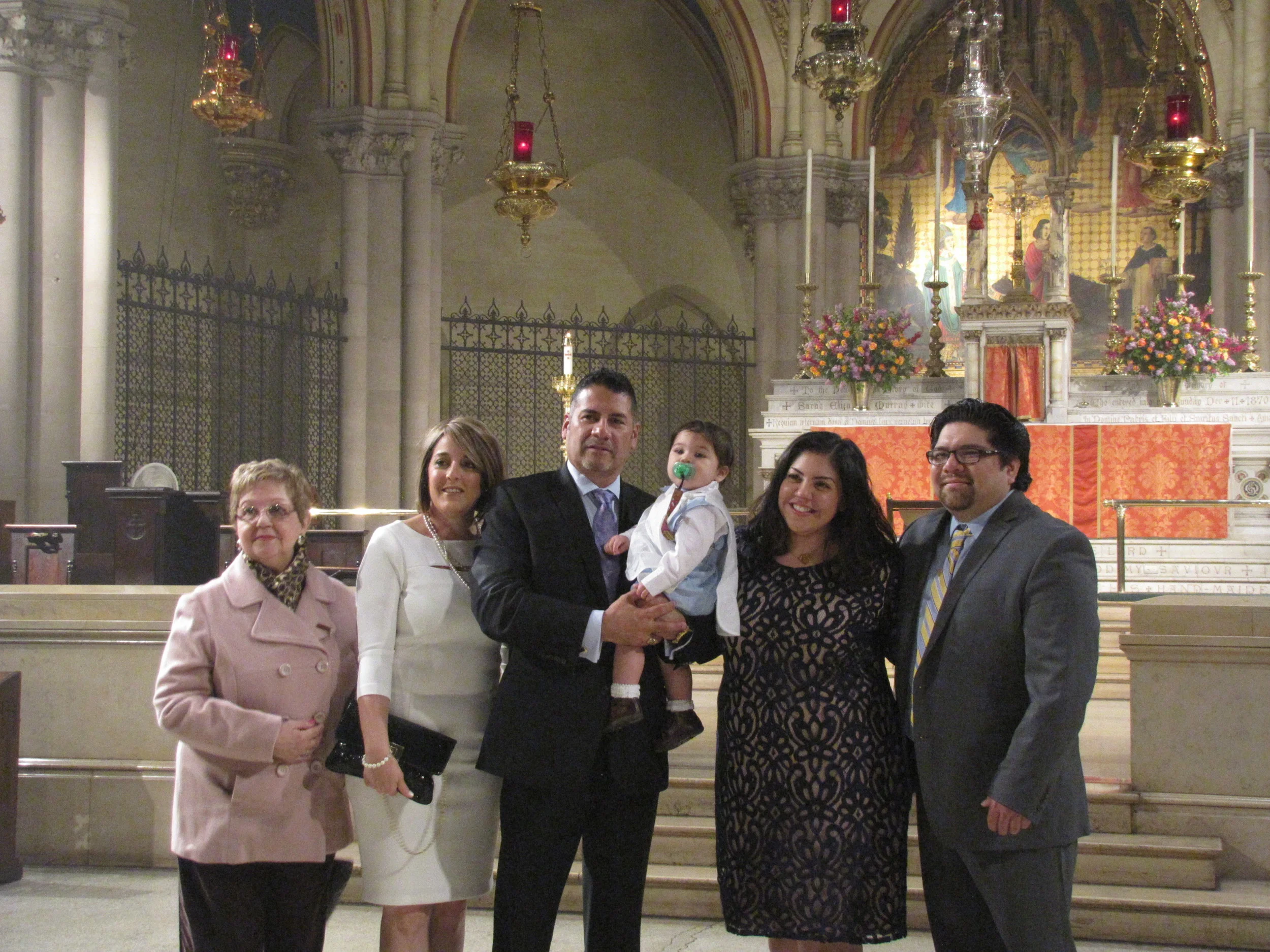 Benjamin Kenobi Martinez, Baptized on Pentecost Sunday 2016, with his family after church