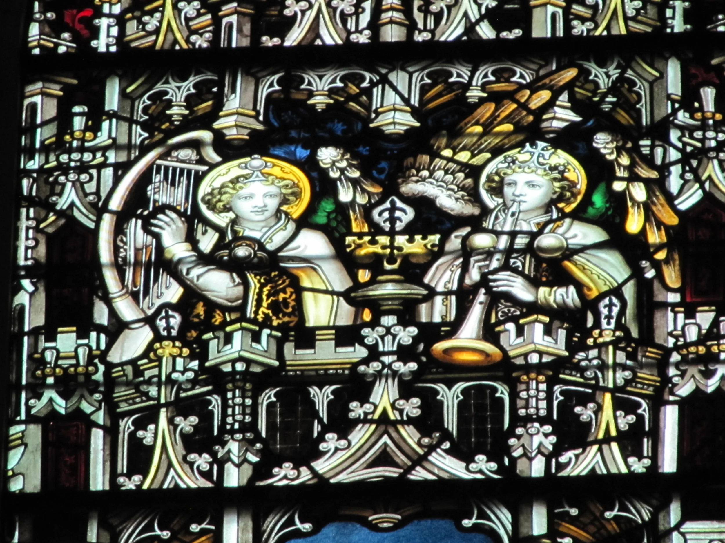 Detail from one of the lancet windows at Saint Mary's