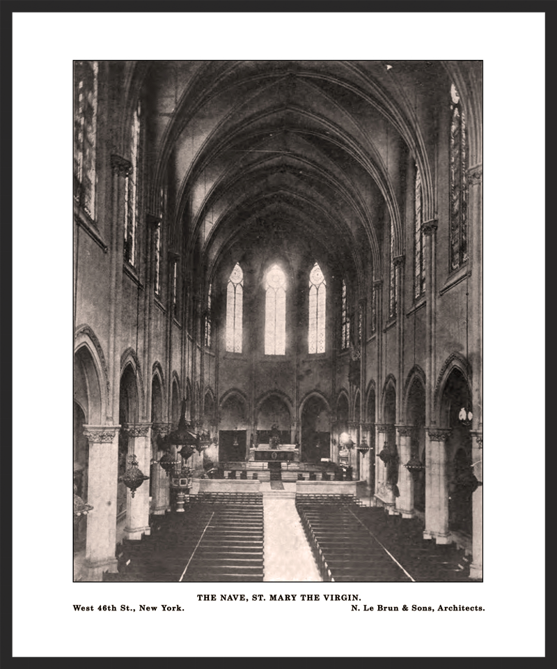 The interior of Saint Mary's in the 1890s