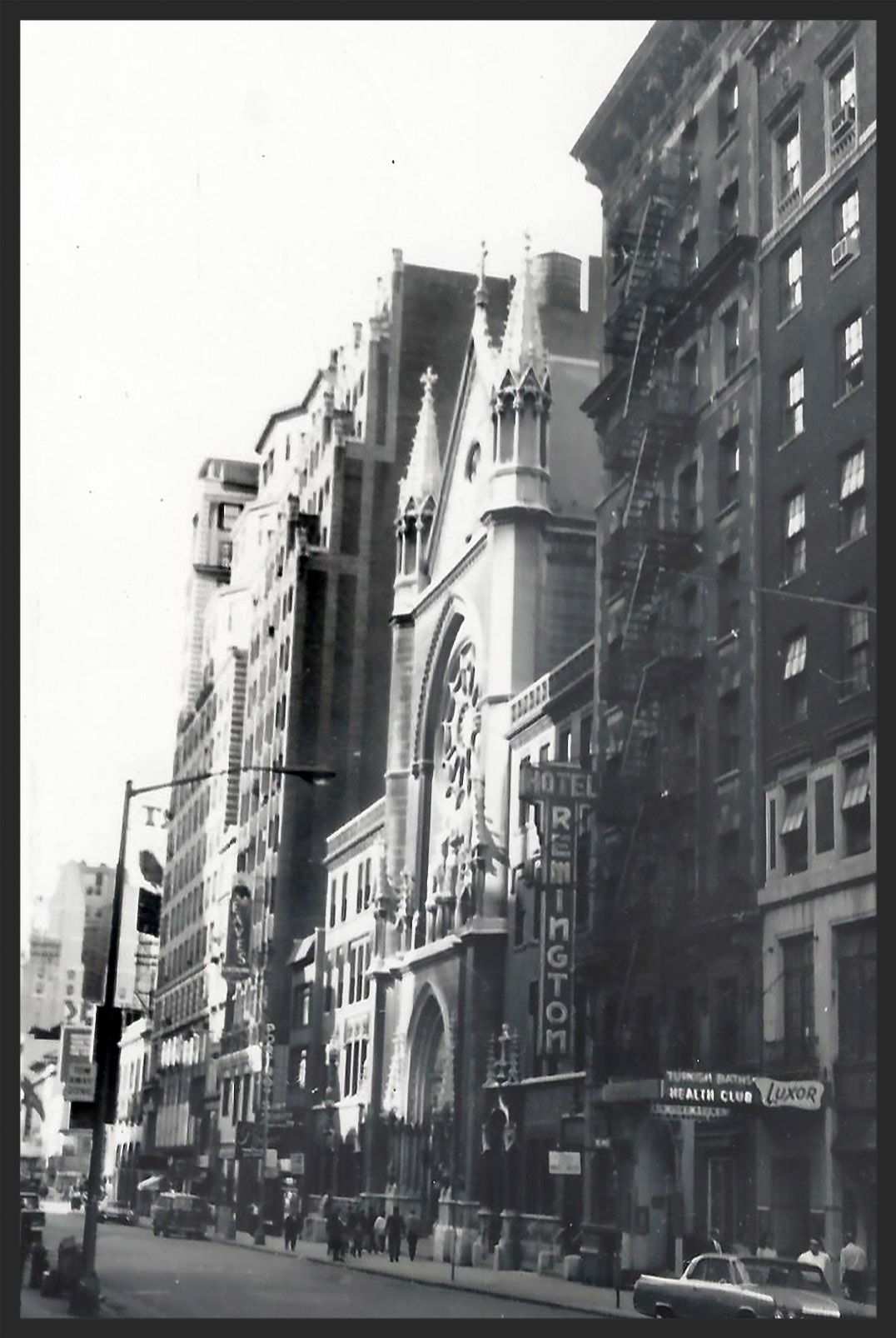 The exterior of Saint Mary's in the 1970s