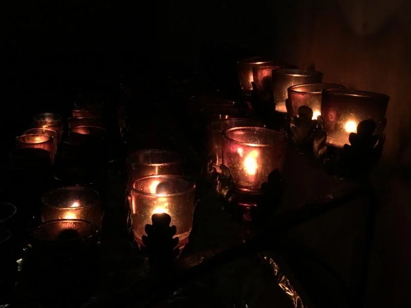Votives in the Chapel of Our Lady of Mercy