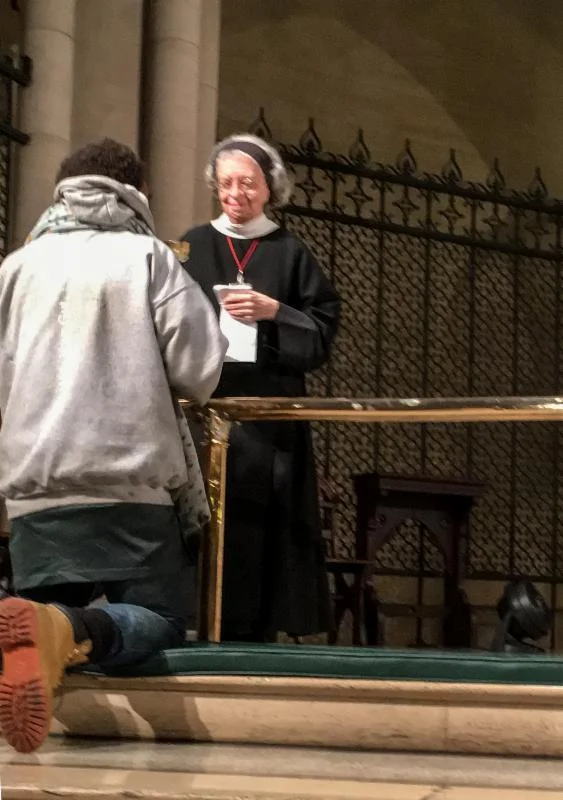 Sister Laura Katharine at Noonday Mass.