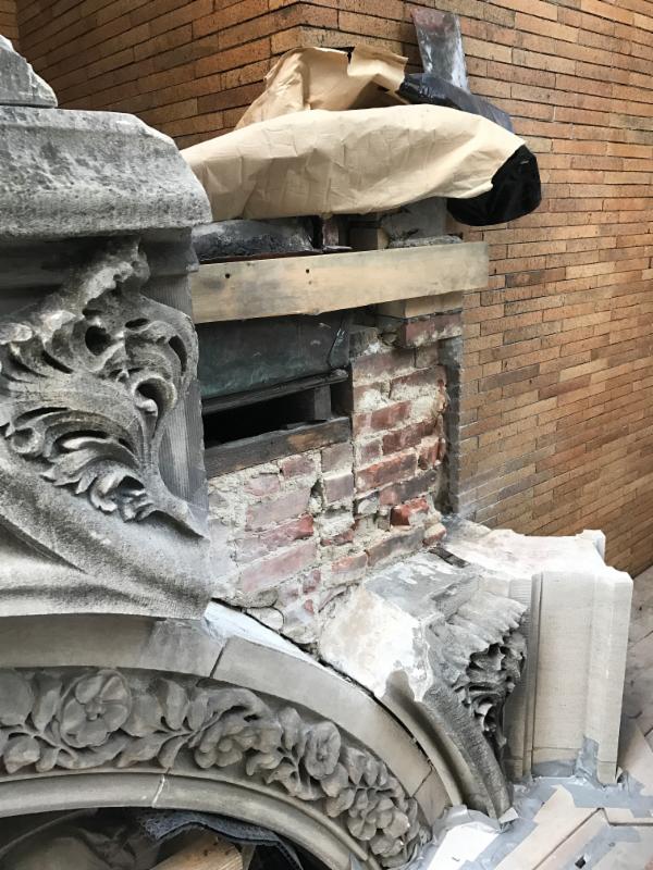 Does any reader know what happened to the cross above the doorway?