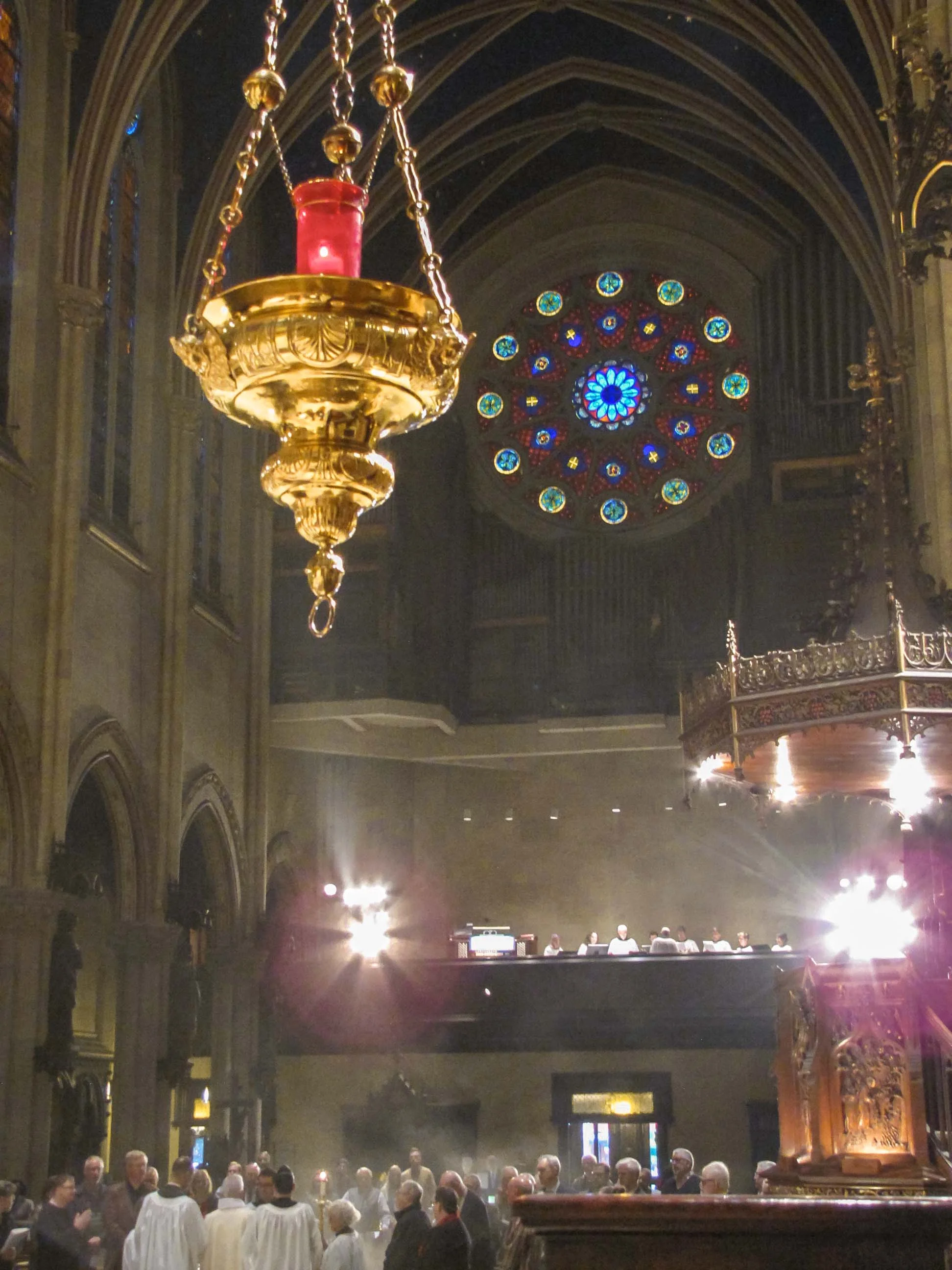The Proclamation of the Gospel viewed from the chancel Christ the King Sunday