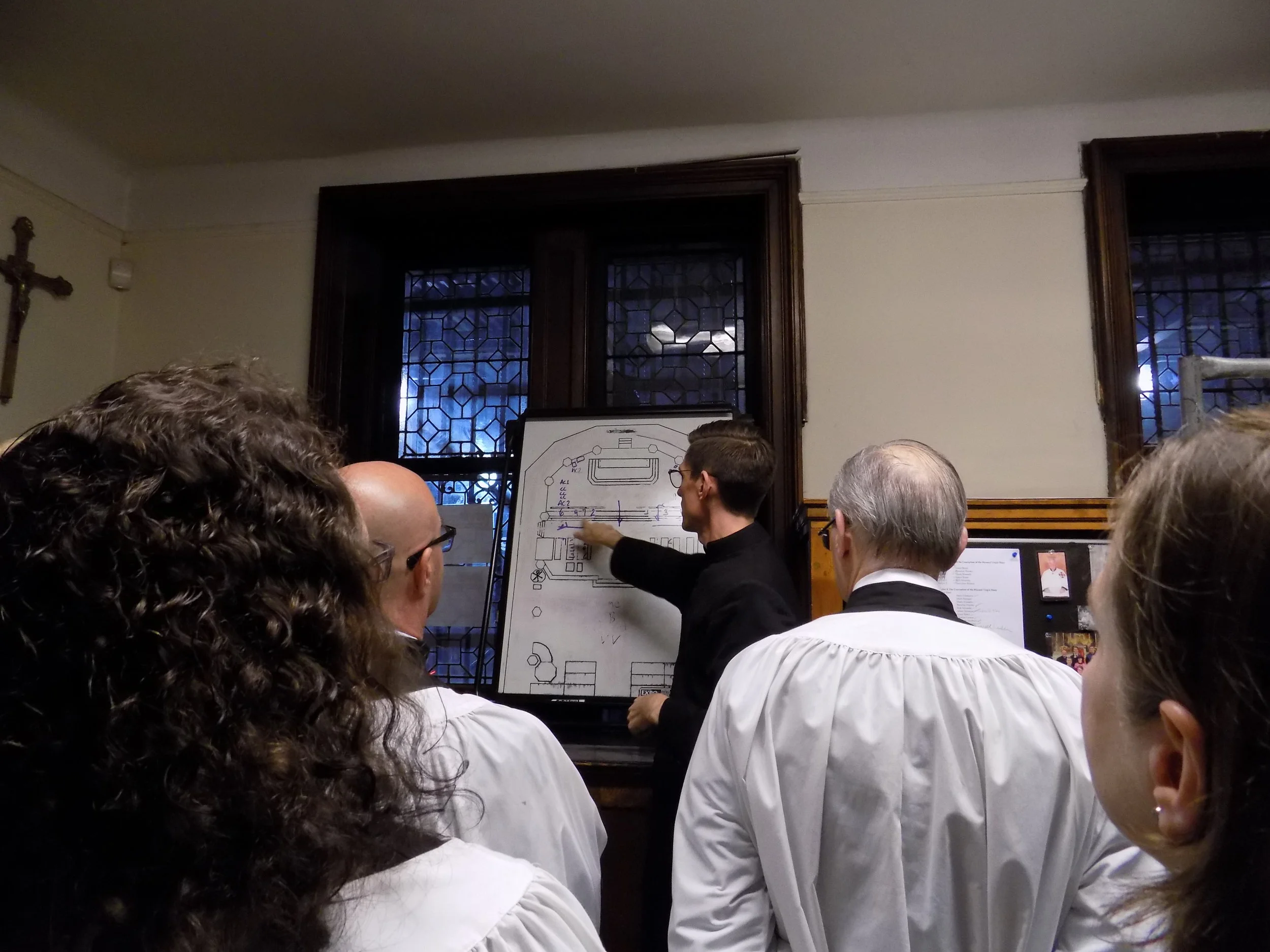 In the Sacristy before Mass