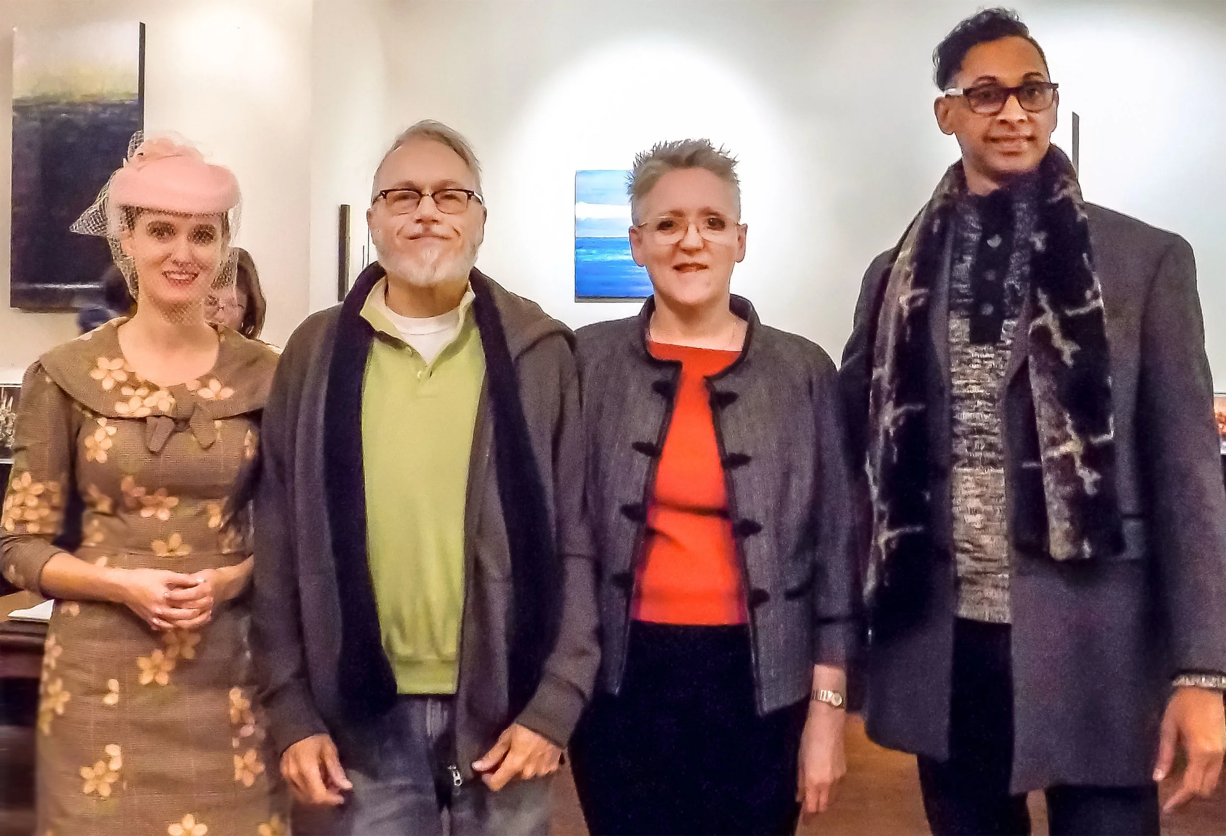 Flower Guild Members (L to R): Grace Bruni, Rick Austill, Marie Rosseels, and Dexter Baksh. Scott Norman was away.