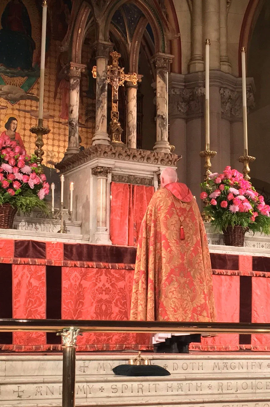 Just before the censing of the altar begins at Solemn Evensong