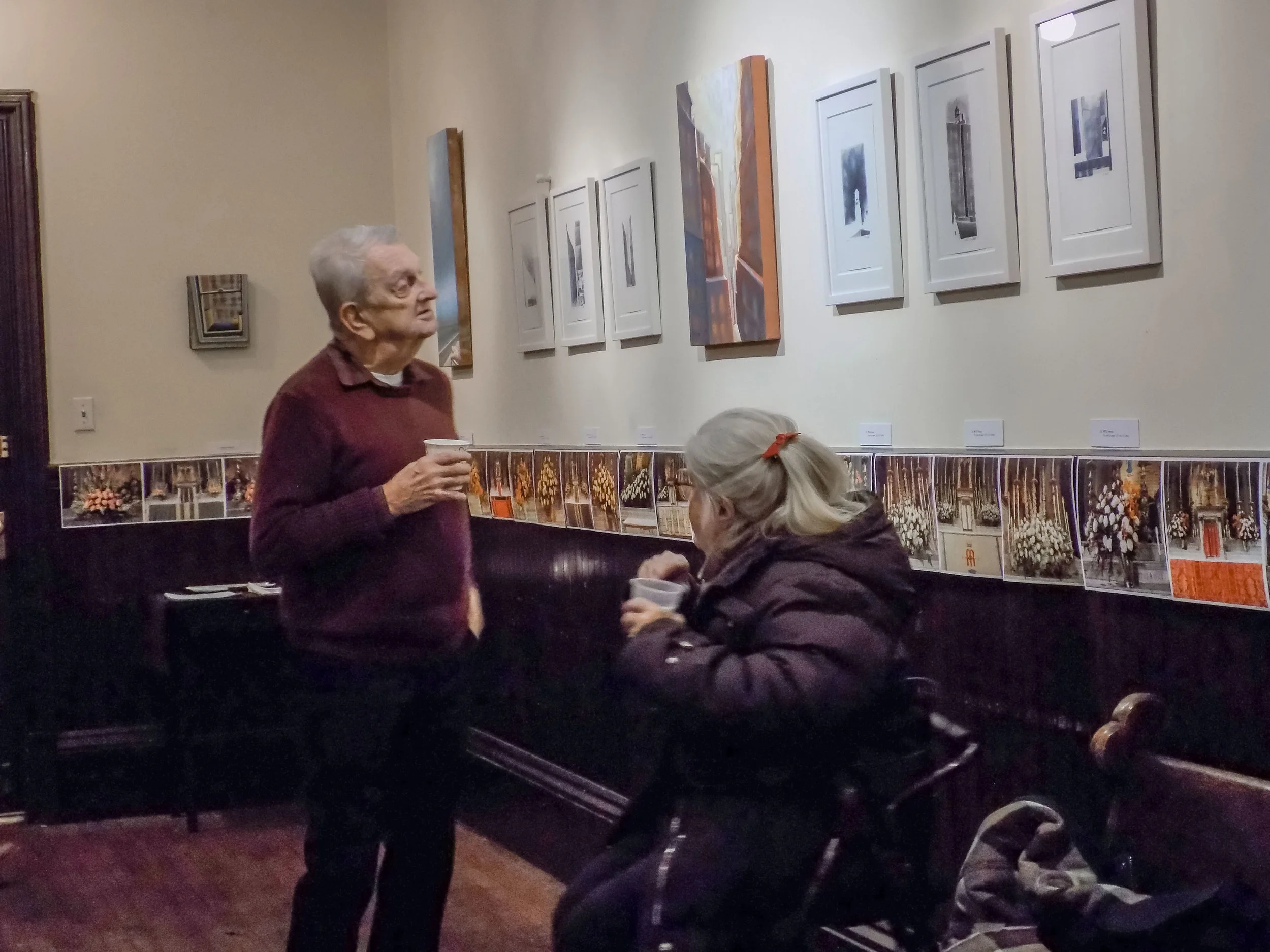 Dick Leitsch and Margaret Malone at Coffee Hour