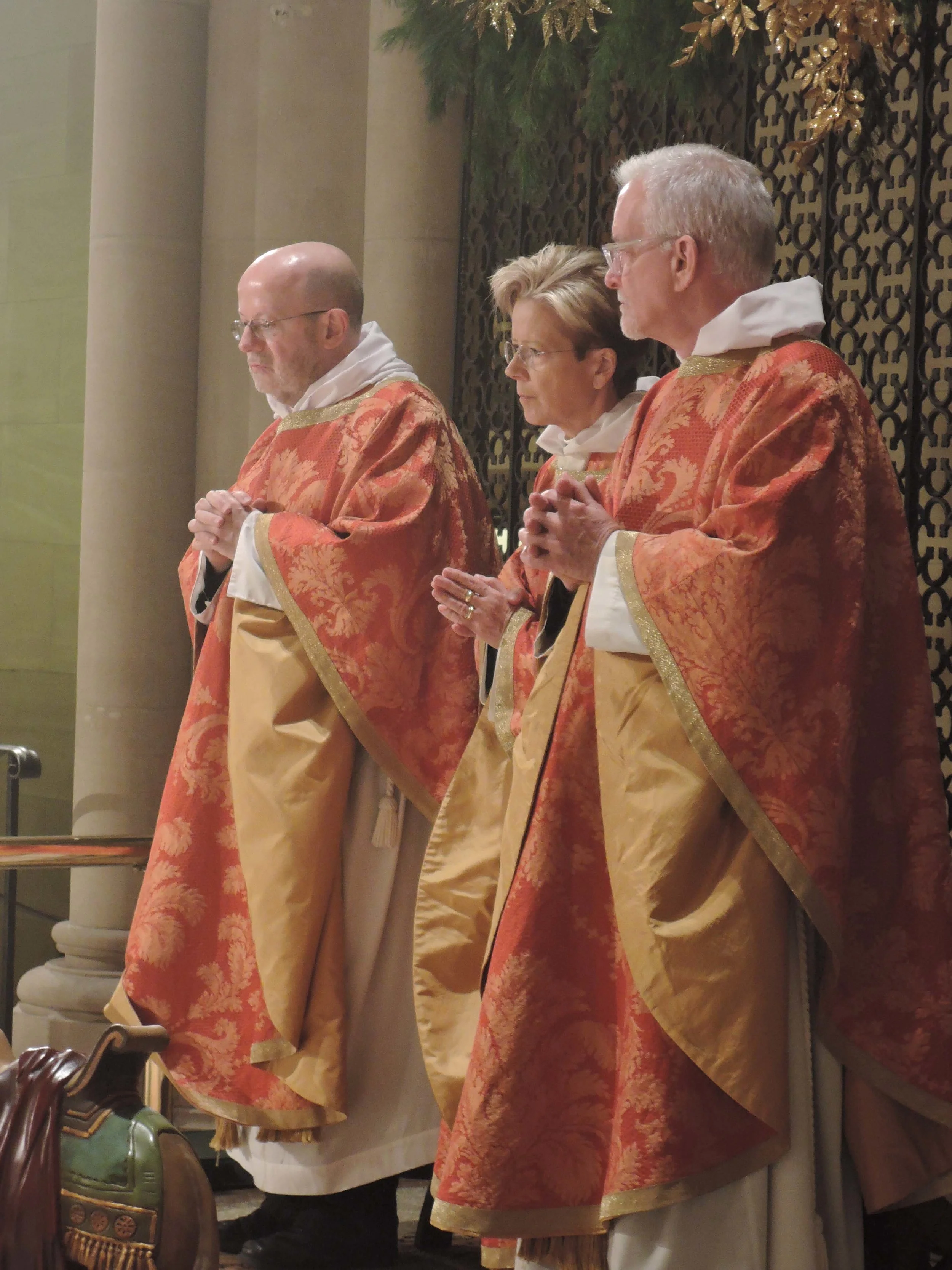 Father Smith, Mother DeChamplain, and Father Pace at the Sung Mass on Christmas Eve