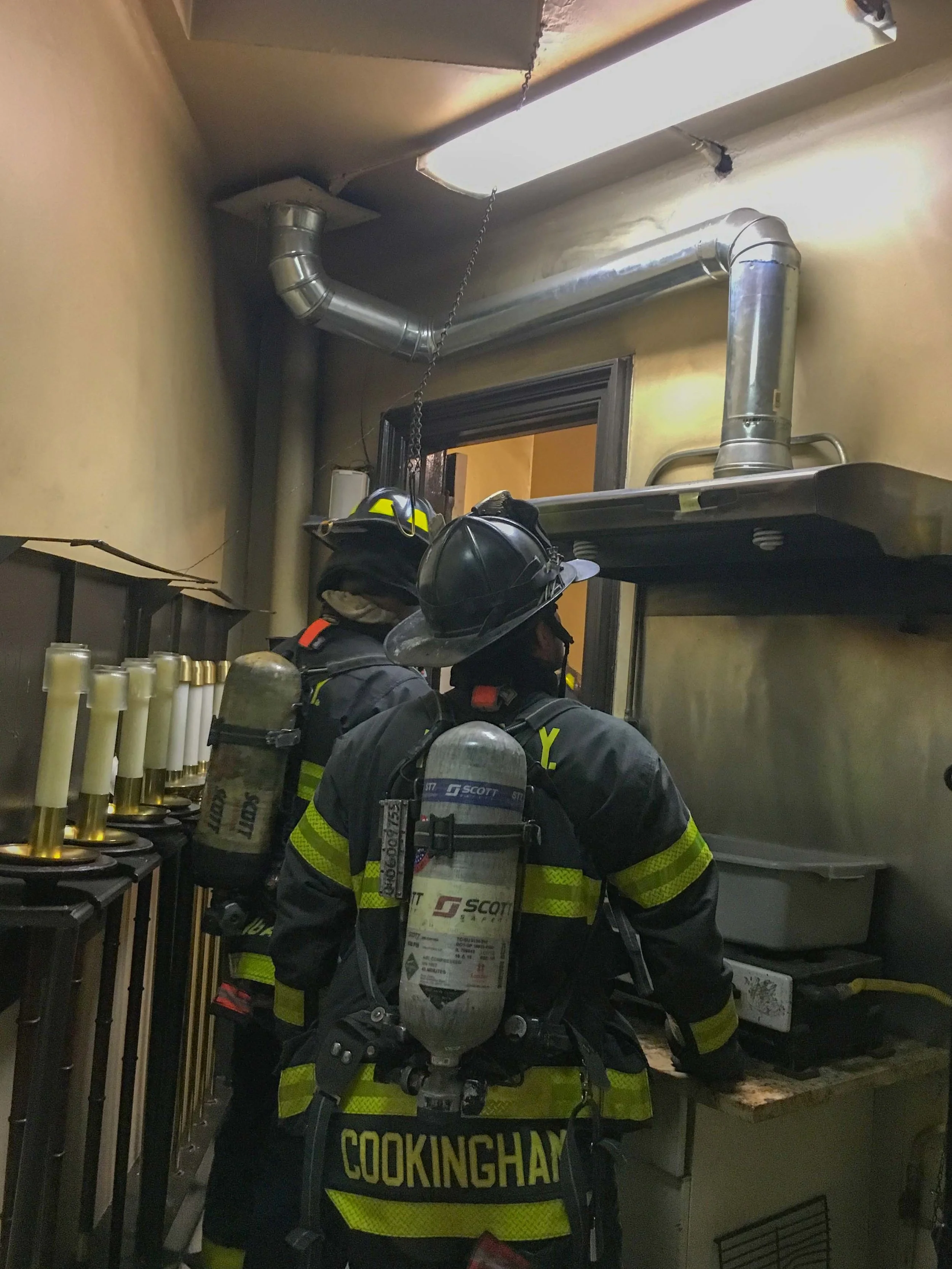 The firefighters responded quickly to our call. 