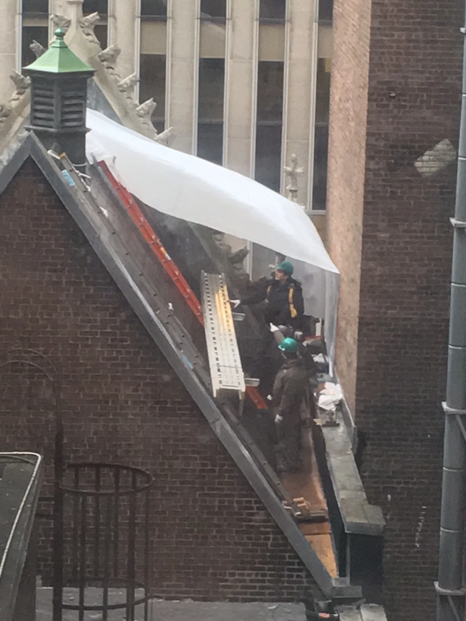 Work on the Lady Chapel roof is almost complete. 