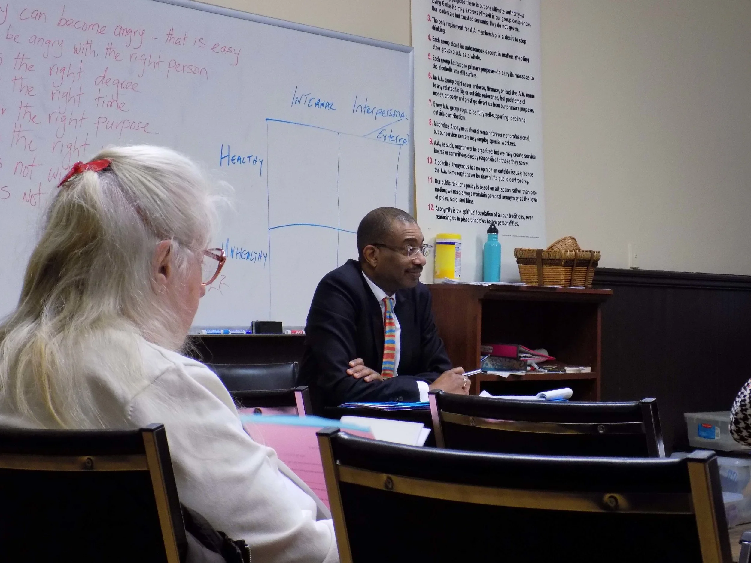 Dr. Charles Morgan leading the Adult Forum on January 22, 2017. 