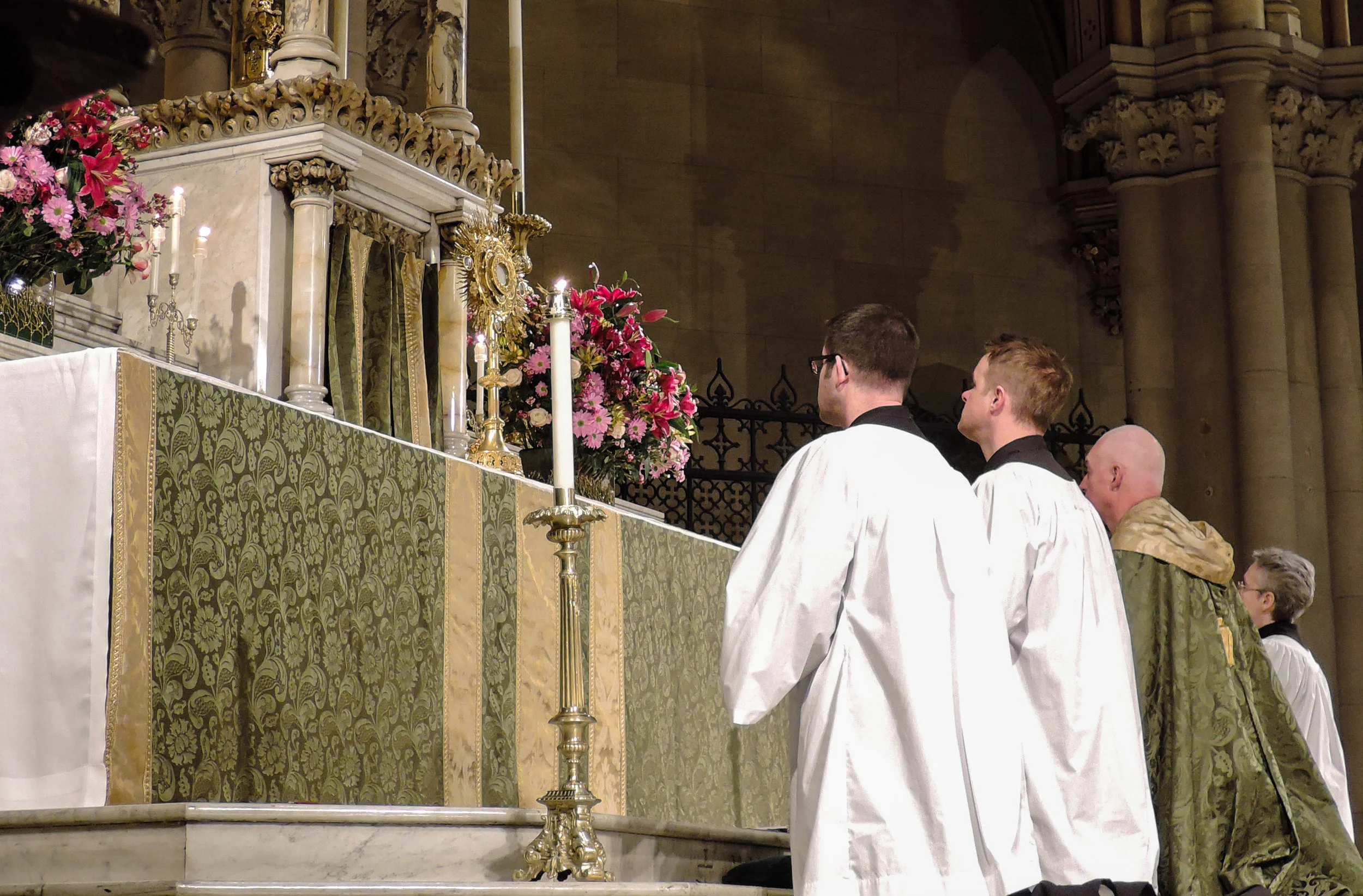 During Sunday Evensong & Benediction on Super Bowl Sunday night. 