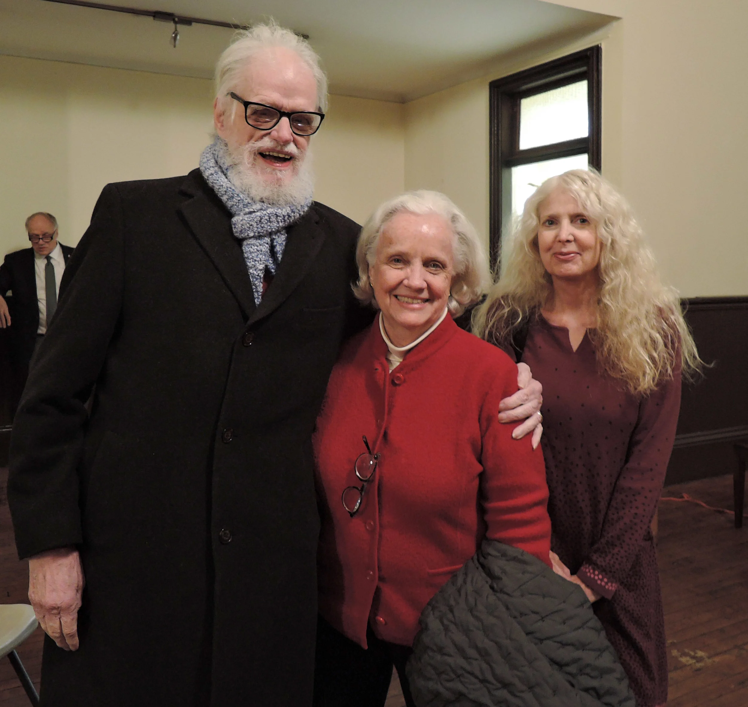Parishioners Hardy Geer and Julie Gillis, and a guest