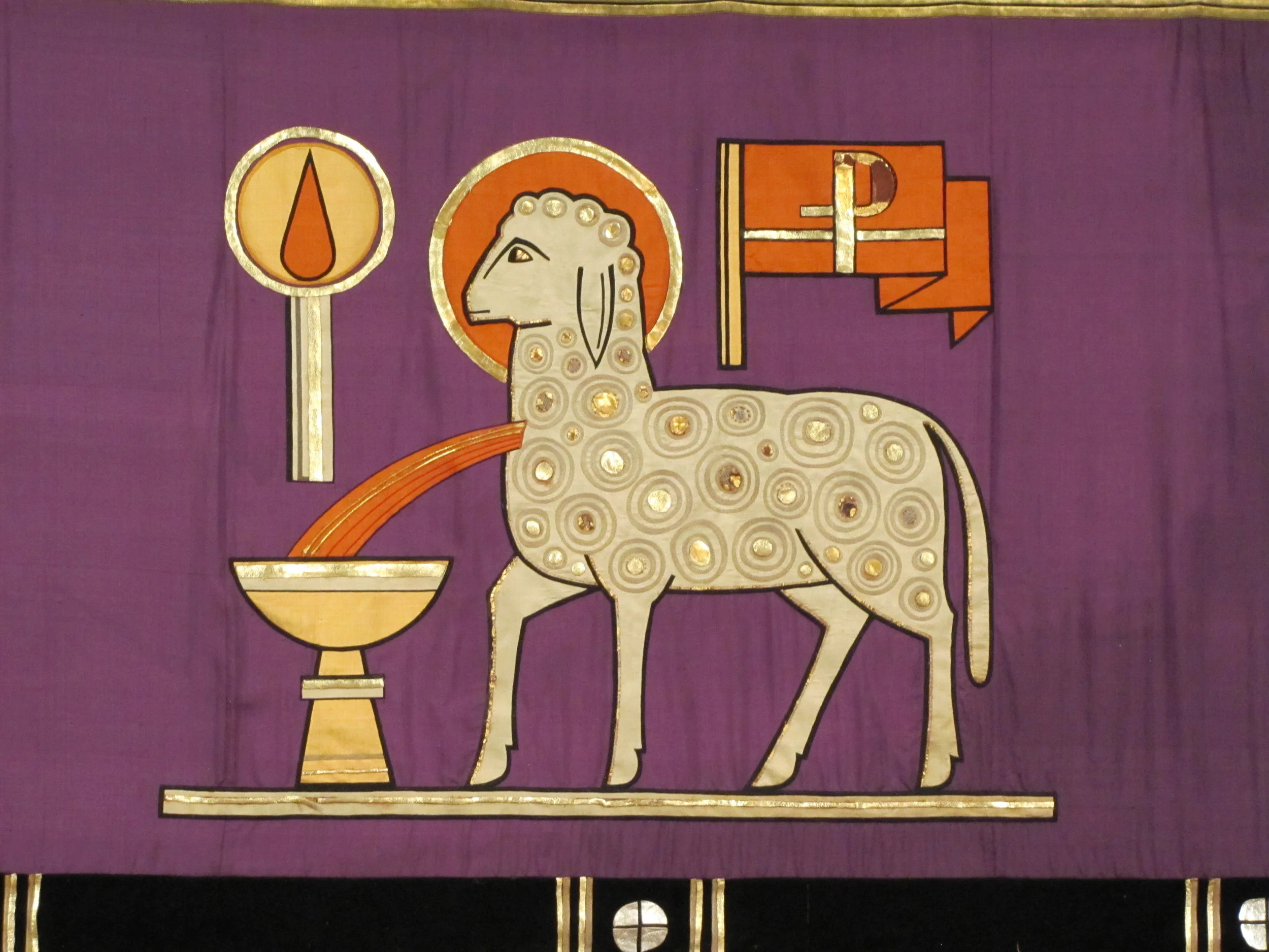 Lent high altar frontal detail 