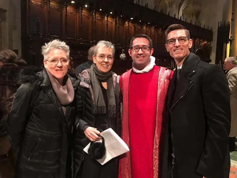 Sacristy Team Leaders with Deacon Jacobson in the cathedral following the ordination service. 
