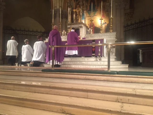 The deacon assists at Solemn Evensong & Benediction. 