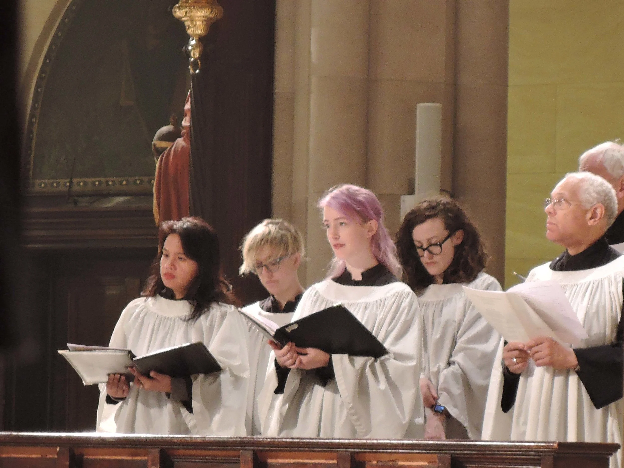 Dr. David Hurd and members of theSaint Mary's Choir at Solemn Mass on Sunday