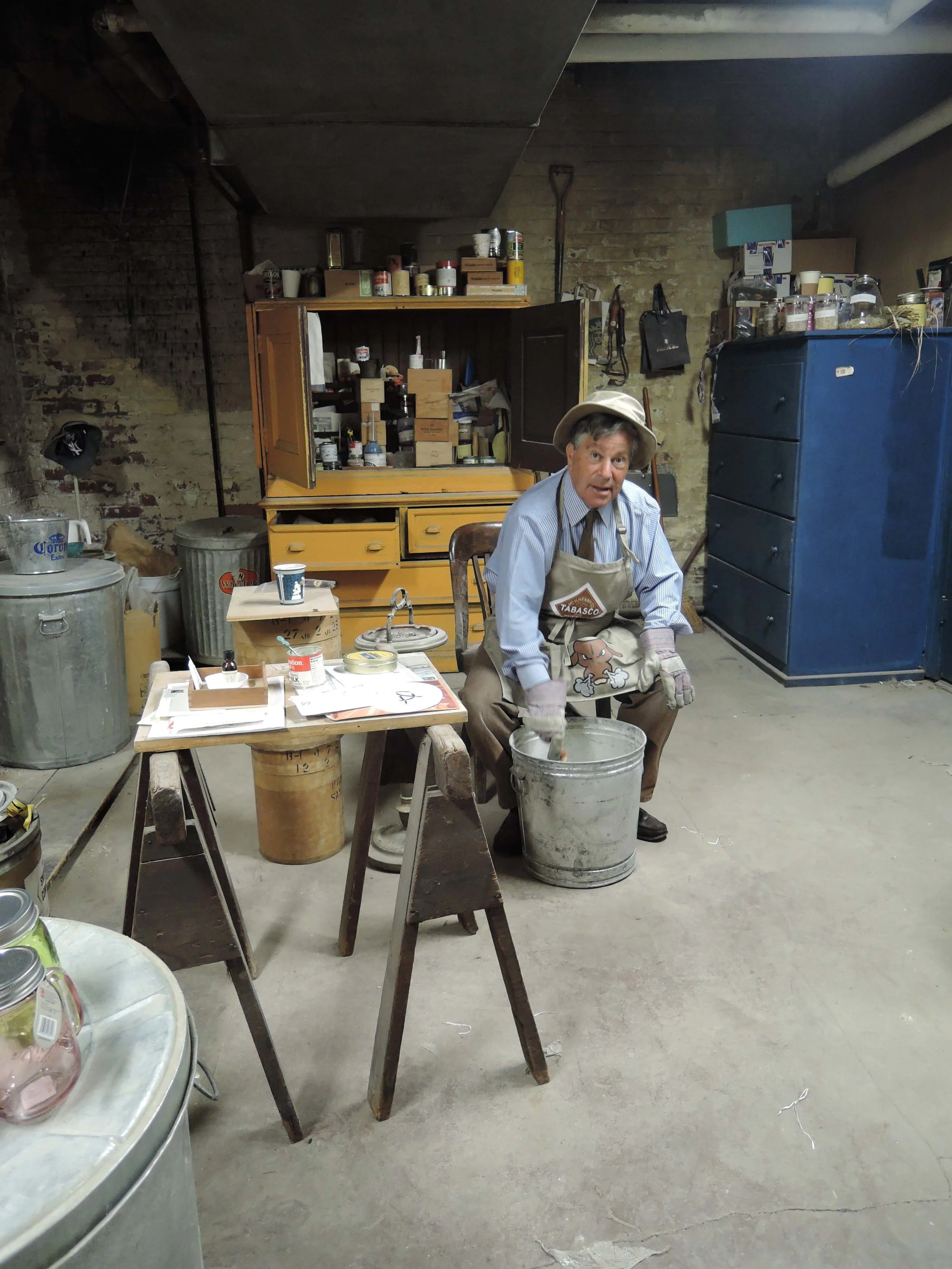 Incense Master Kenny Isler prepares the latest batch of the parish's distinctive blend this week.