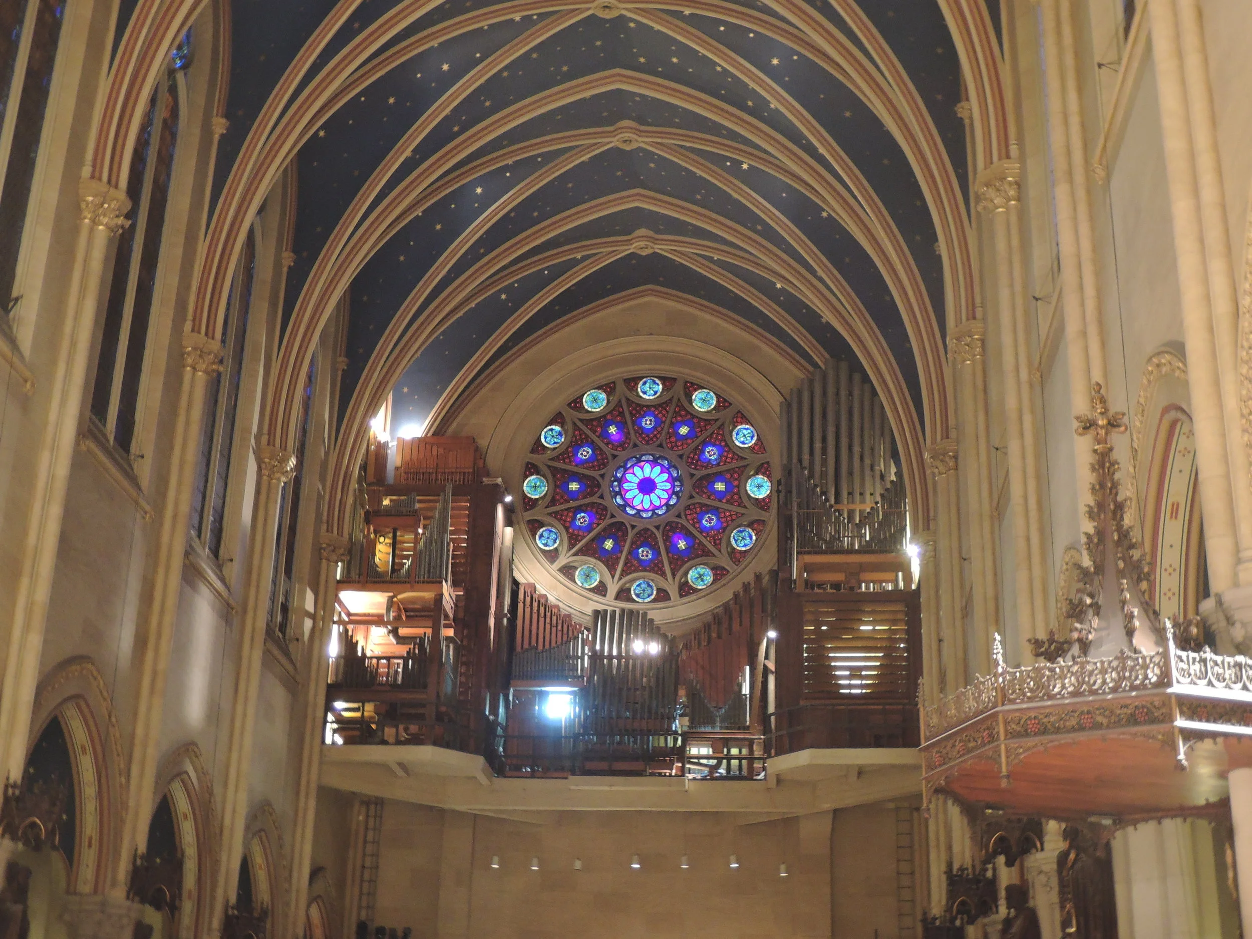  The Rose Window and the organ loft at Saint Mary's 