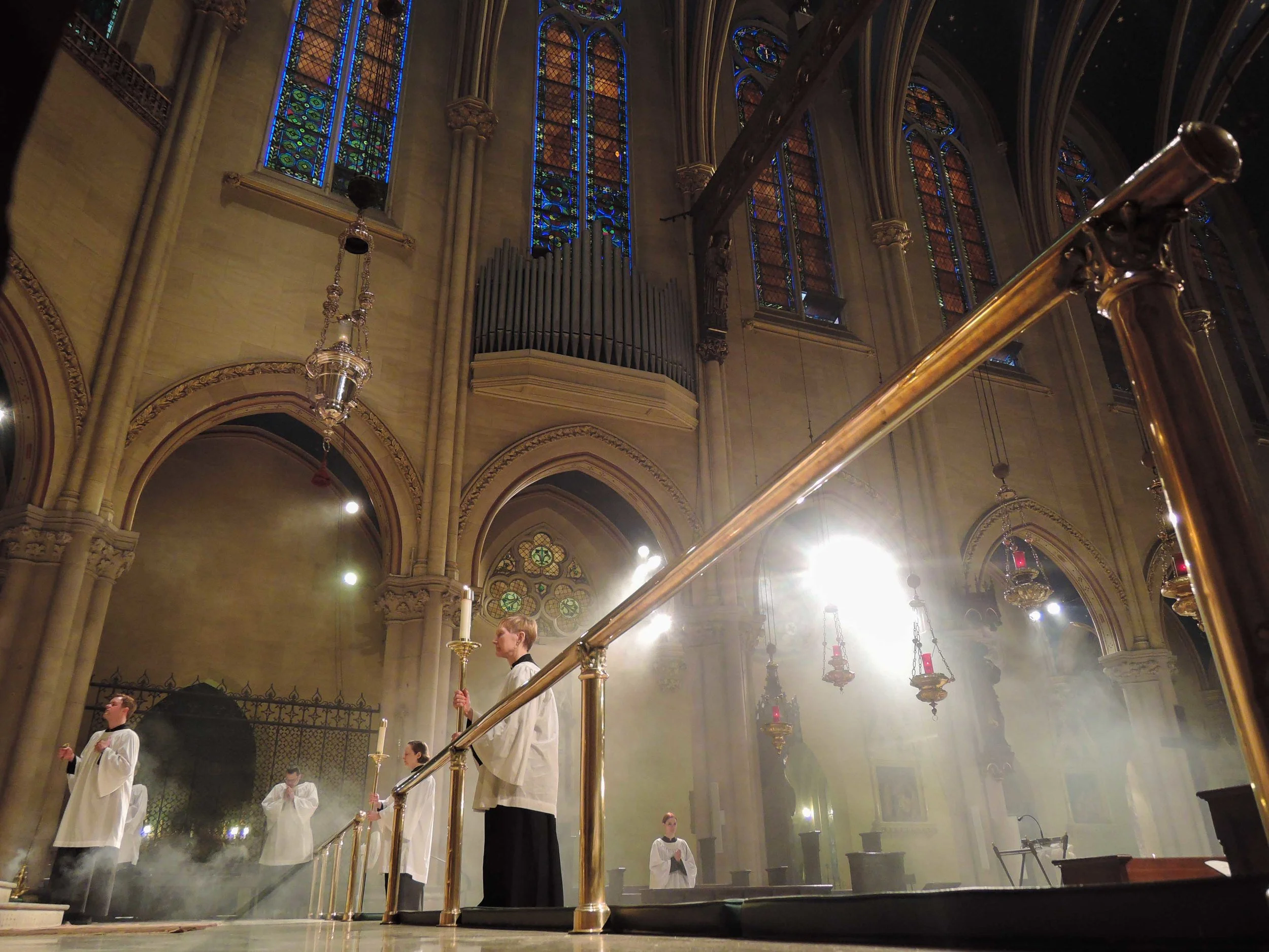 Servers at Solemn Mass on Sunday