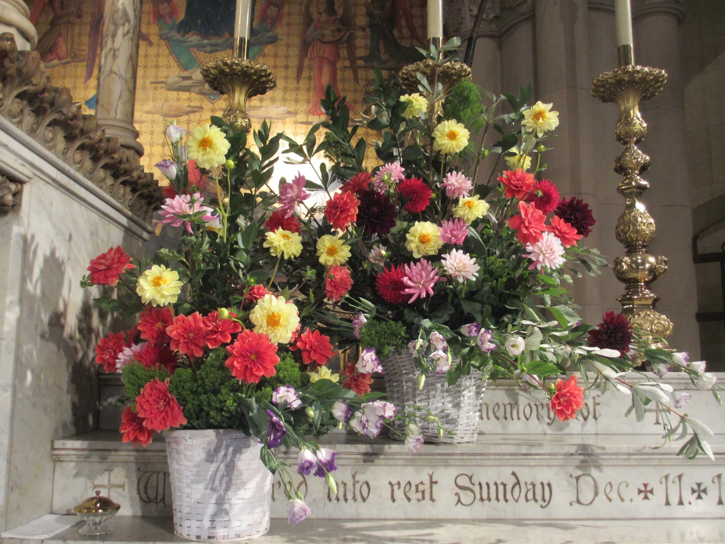 Altar flowers last Sunday Arrangement by Peter Ruane