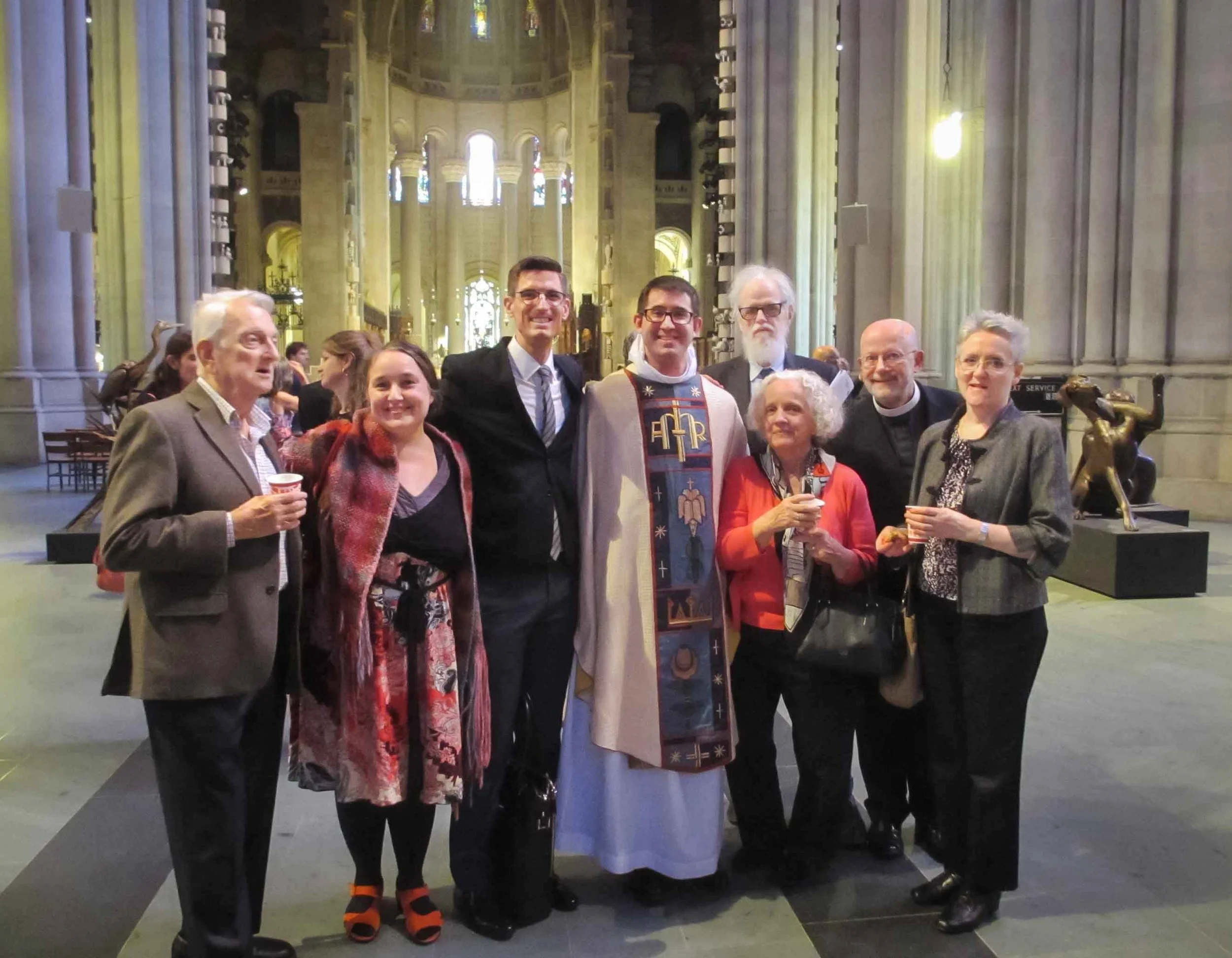 At the cathedral following the ordination.