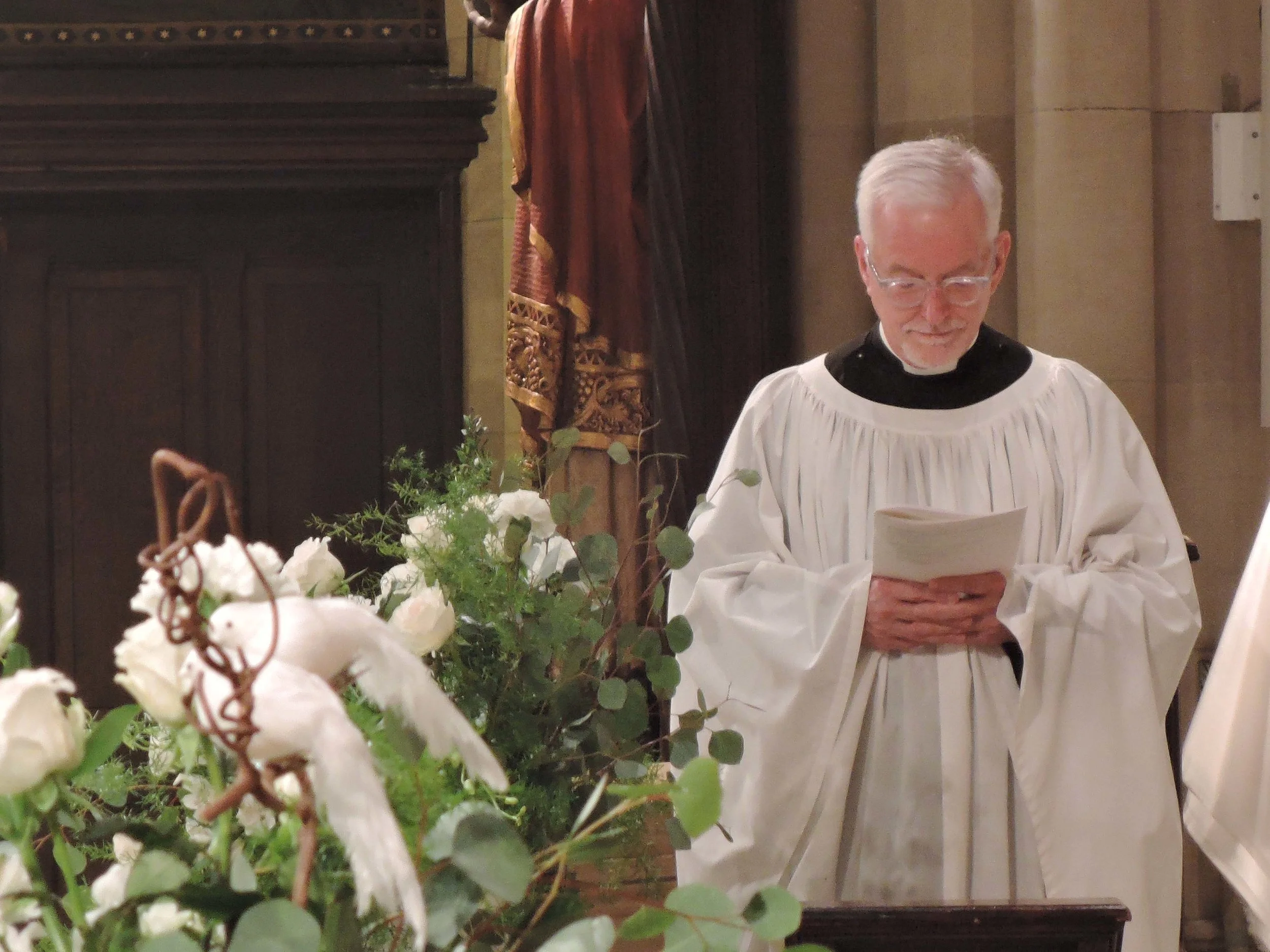 Father Jim Pace at Evensong last Sunday
