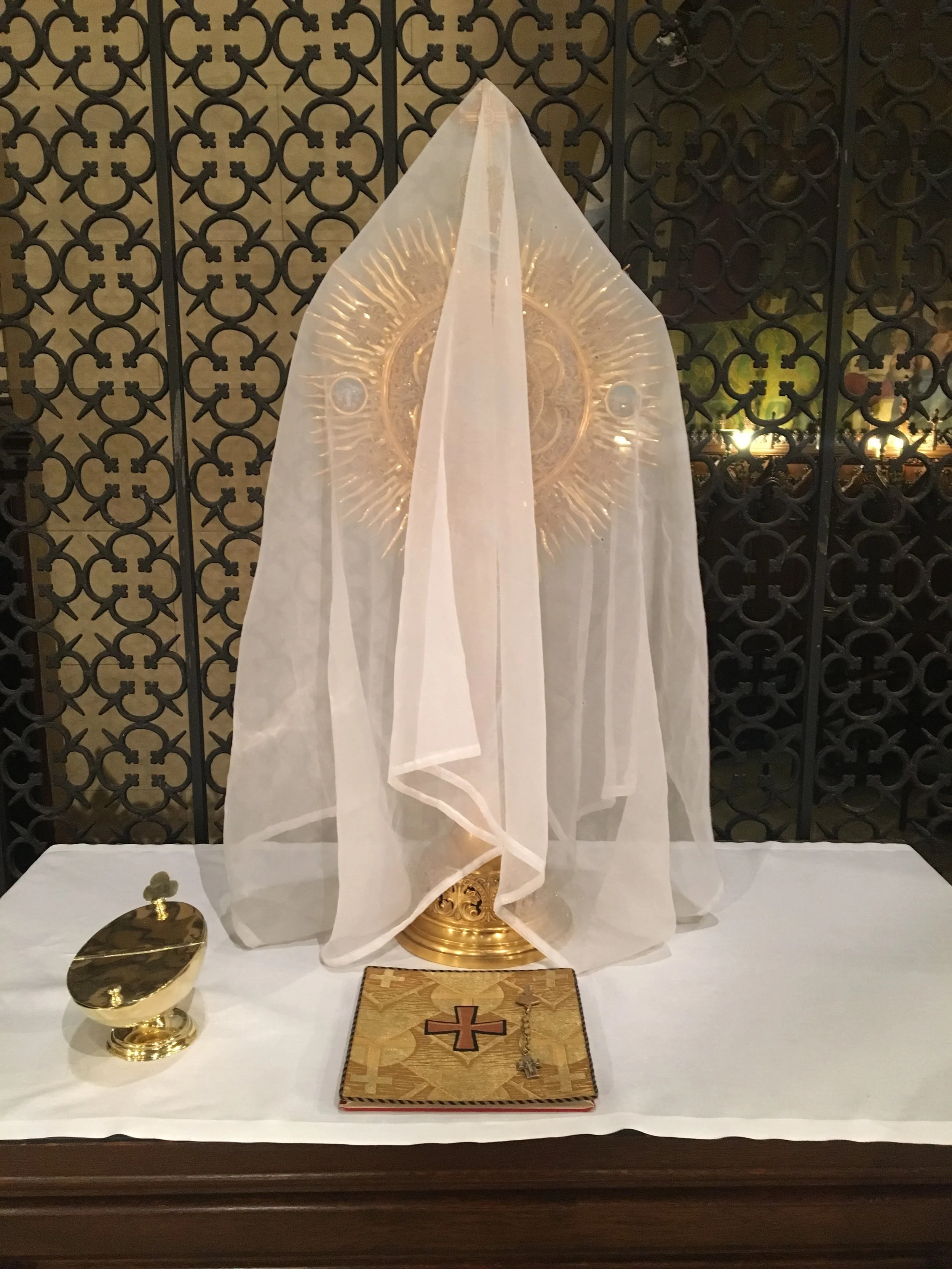 Preparation for Benediction Photo by Father Jim Pace
