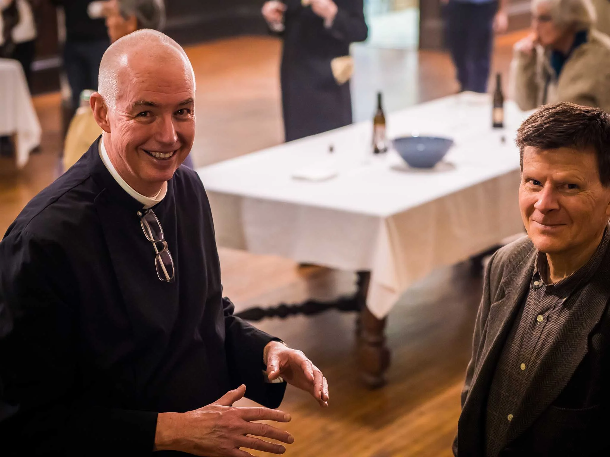 The Rector and Dale Reynolds after Evensong Photo by Ricardo Gomez 