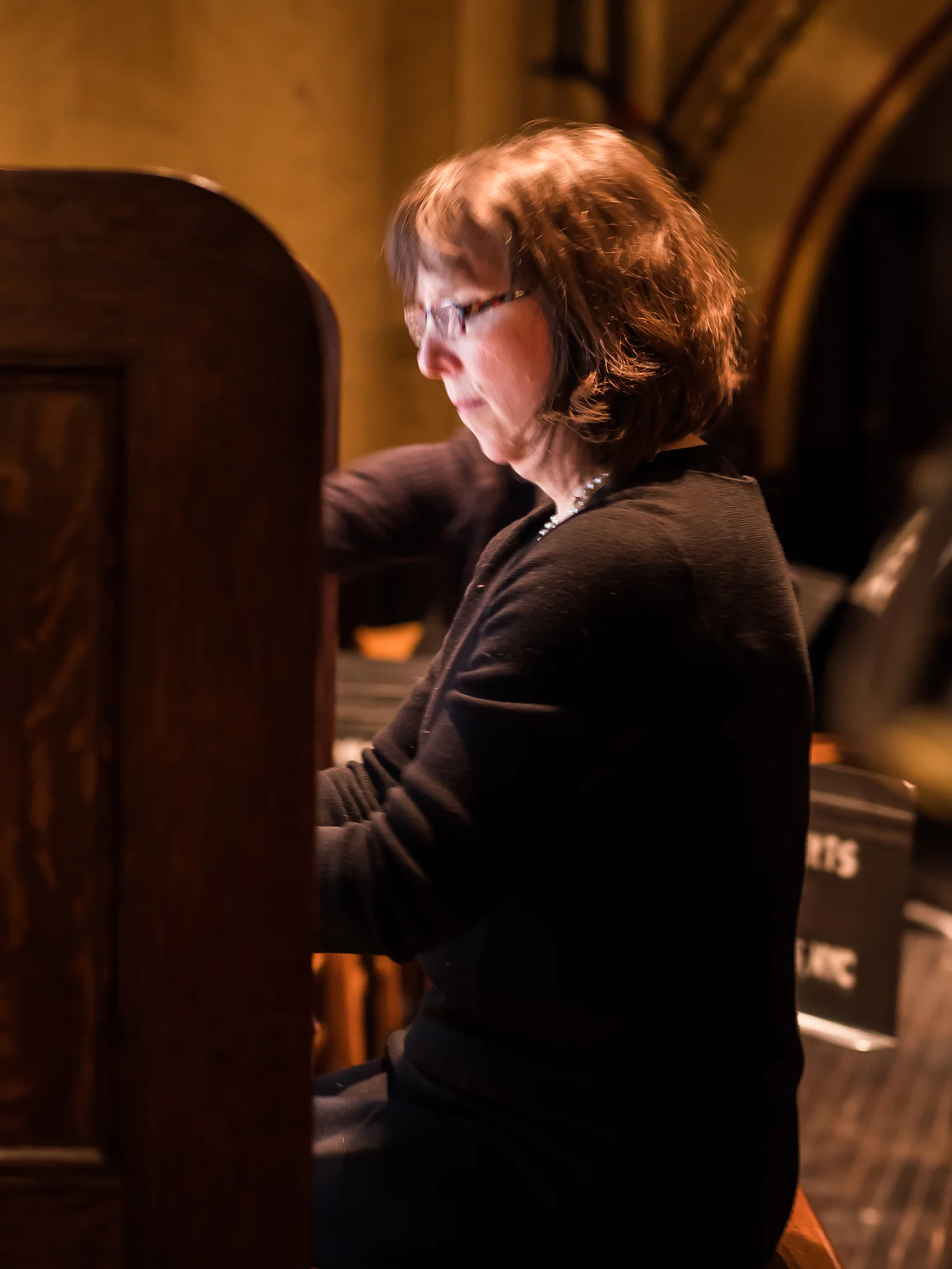 Dr. Claudia Dumschat, Church of the Transfiguration, New York City, was recitalist before the Solemn Mass. Photo by Ricardo Gomez 