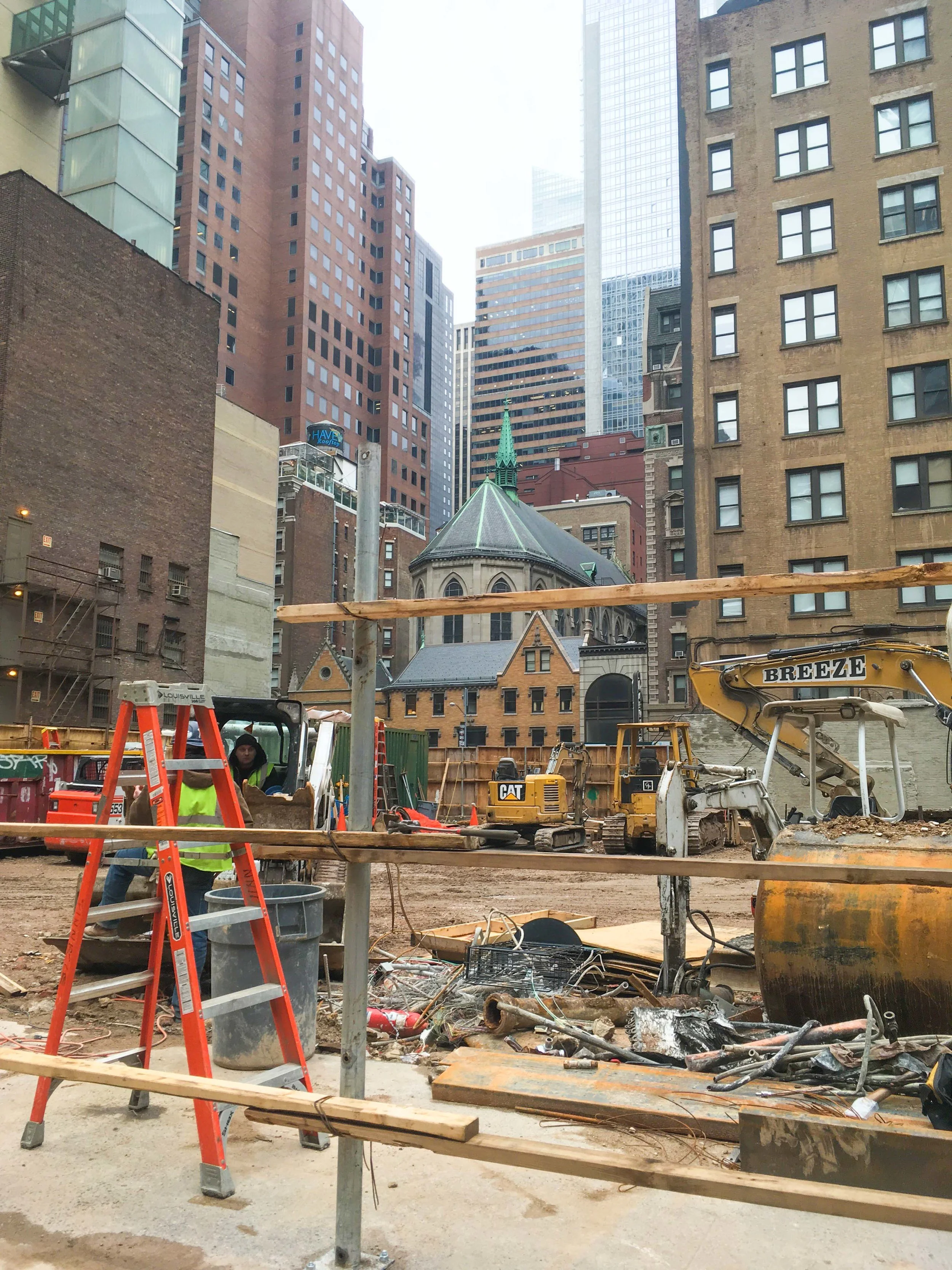 A view of Saint Mary's from West 48th Street that will disappear when construction begins on the new buildings. Photo by Sr. Monica Clare, C.S.J.B.
