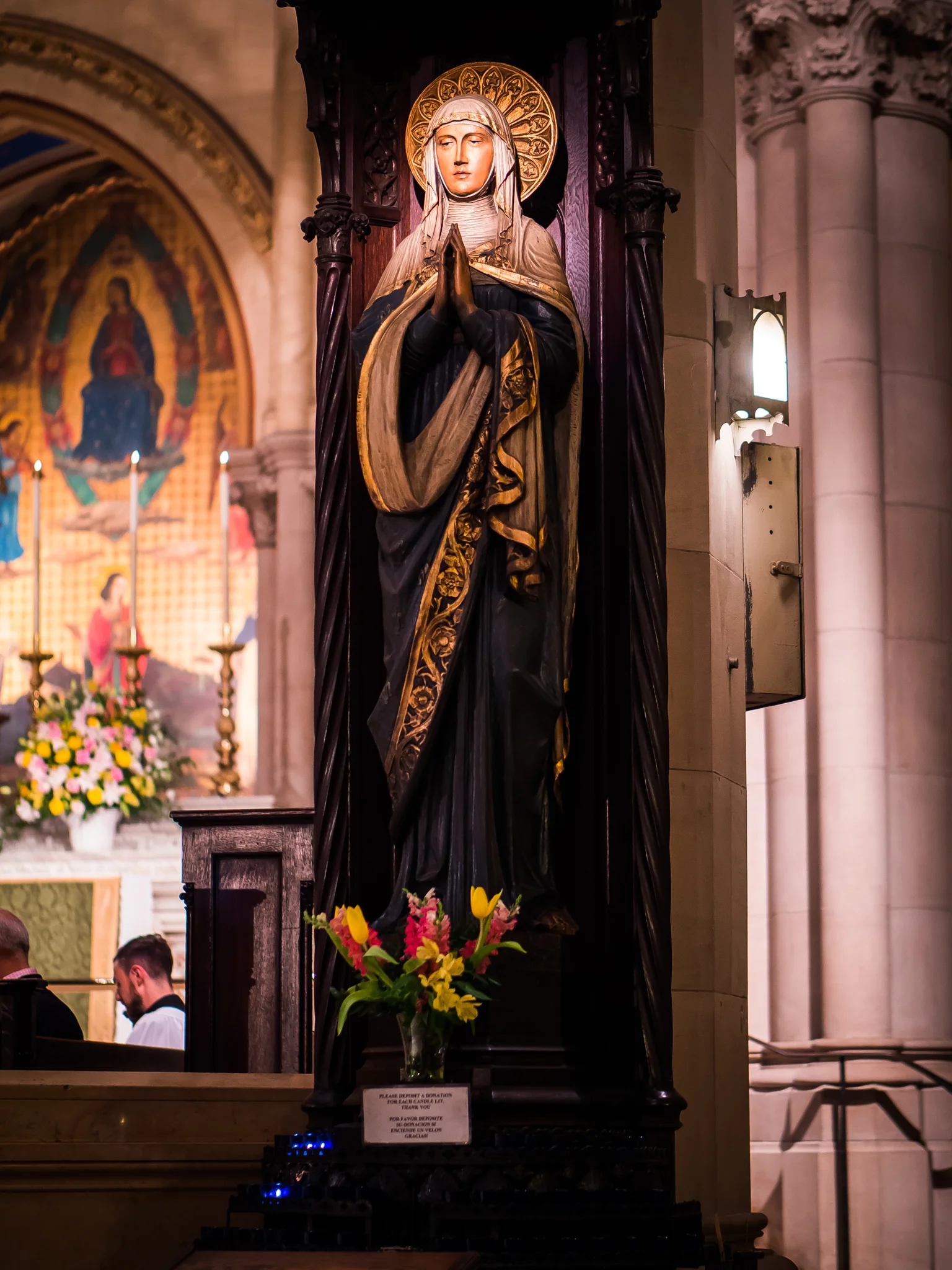 The Shrine of Our Lady, carved by Kirchmayer in 1924. Photo by Ricardo Gomez