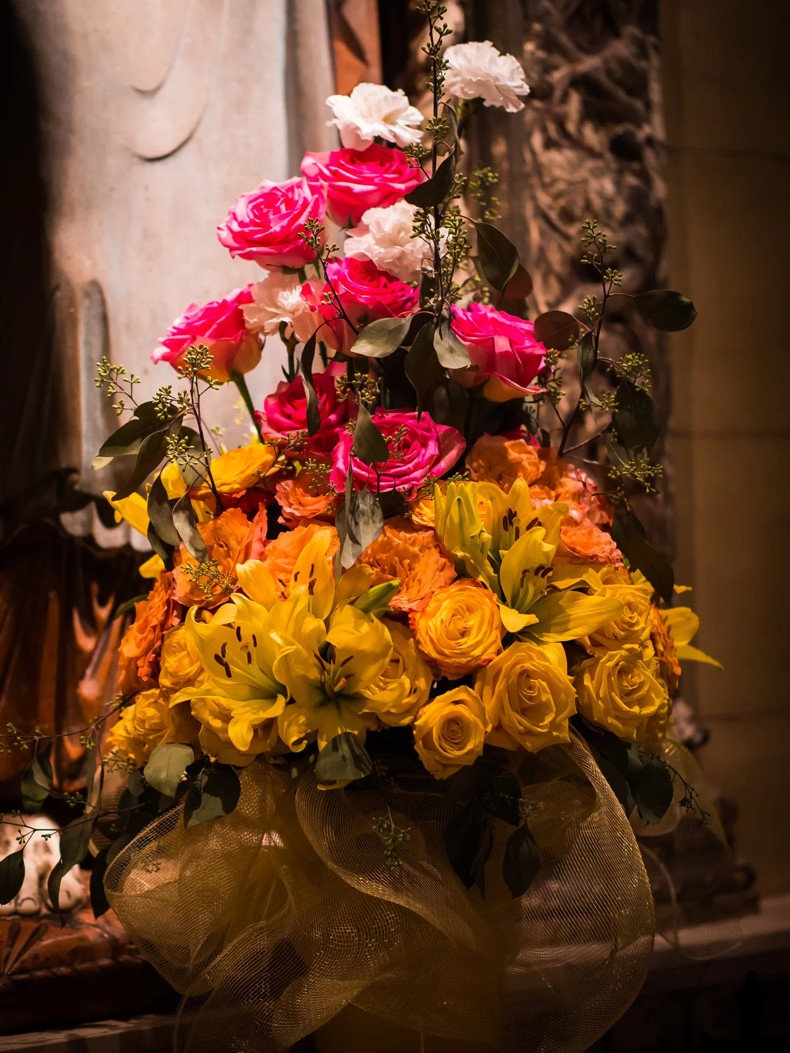 Flowers at the Shrine of the Sacred Heart Photo by Ricardo Gomez