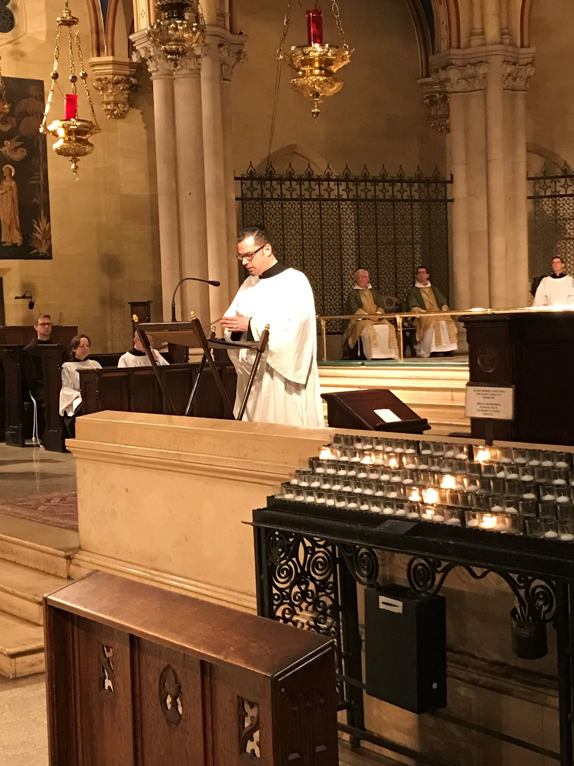 Rick Miranda was lector. Photo by Br. Damien SSF