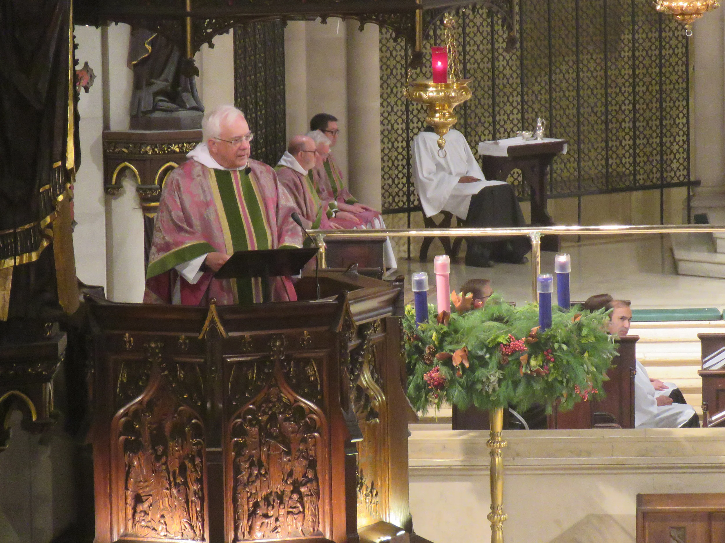 Father Pete Powell was celebrant and preacher for the Solemn Mass on Sunday, December 9, 2018. Photo by Br. Damien Joseph SSF