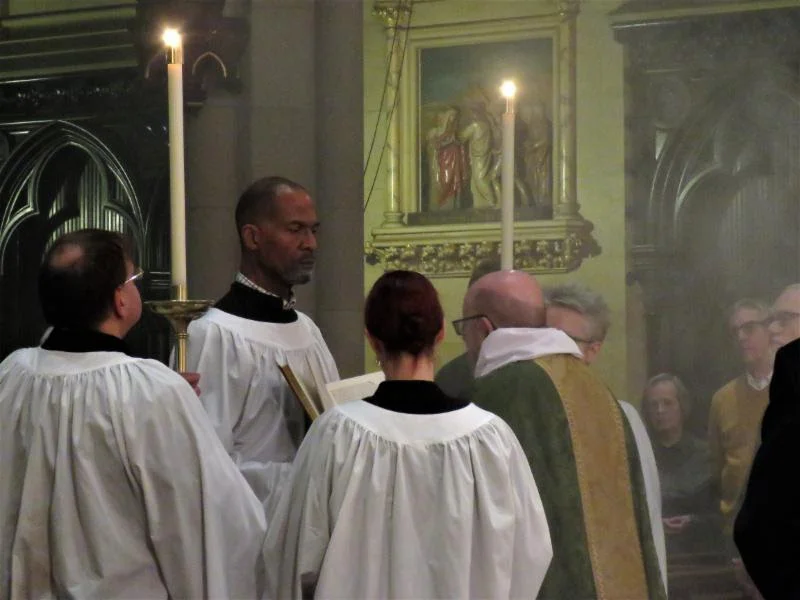 The proclamation of the gospel in the midst of the congregation at Solemn Mass. Photo by Damien Joseph SSF